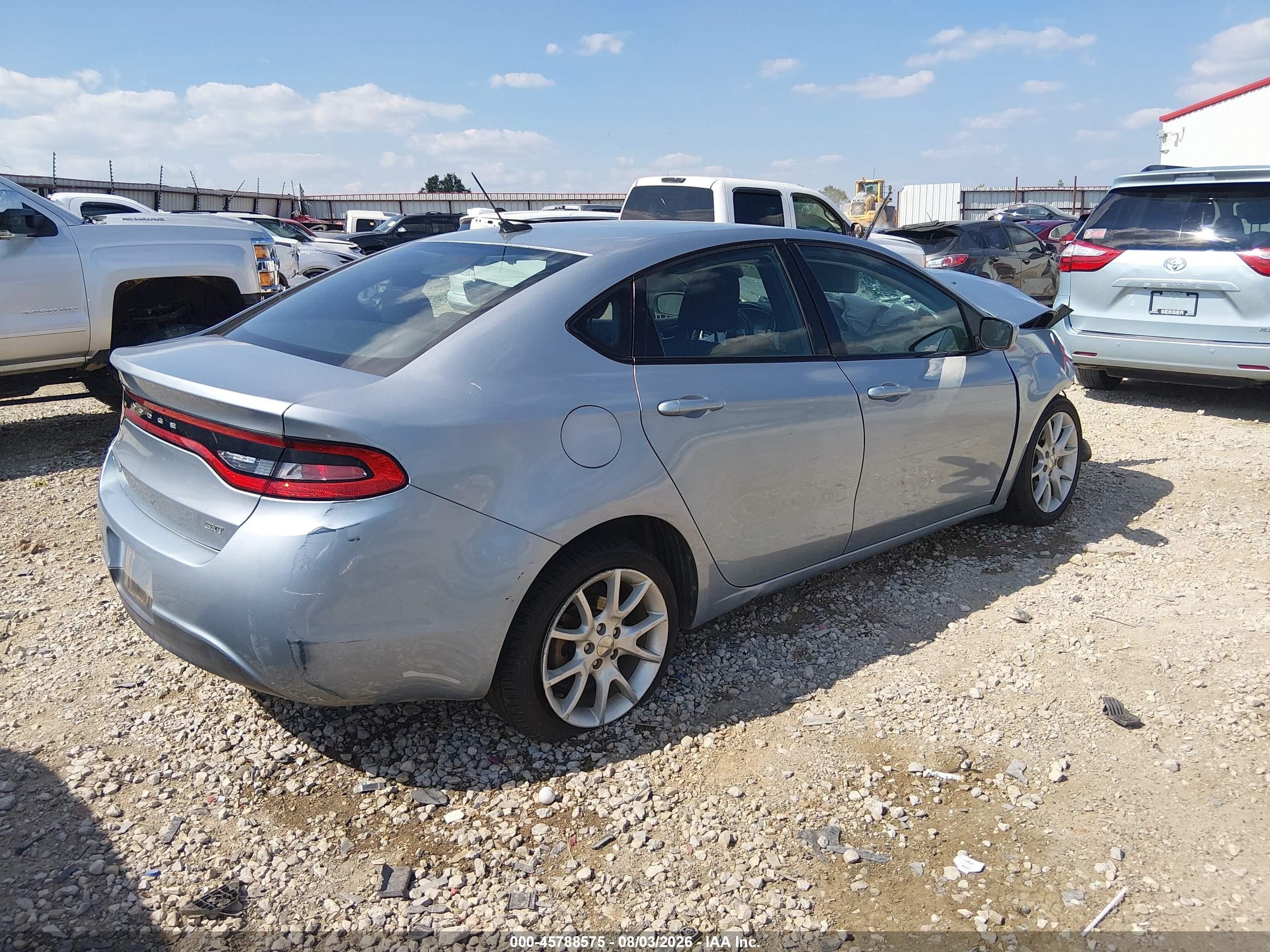 2013 Dodge Dart Sxt Blue vin: 1C3CDFBA5DD152658