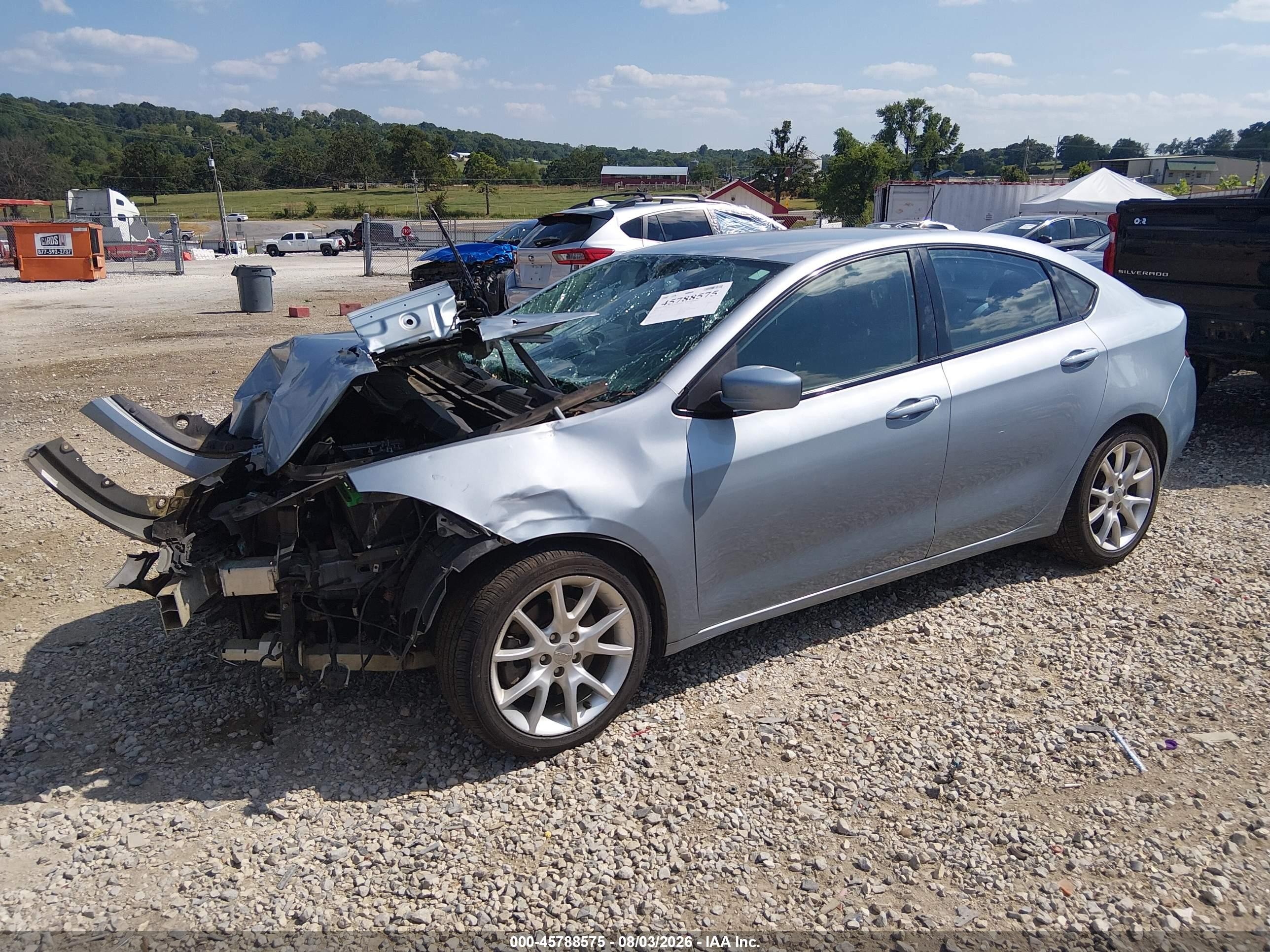 2013 Dodge Dart Sxt Blue vin: 1C3CDFBA5DD152658