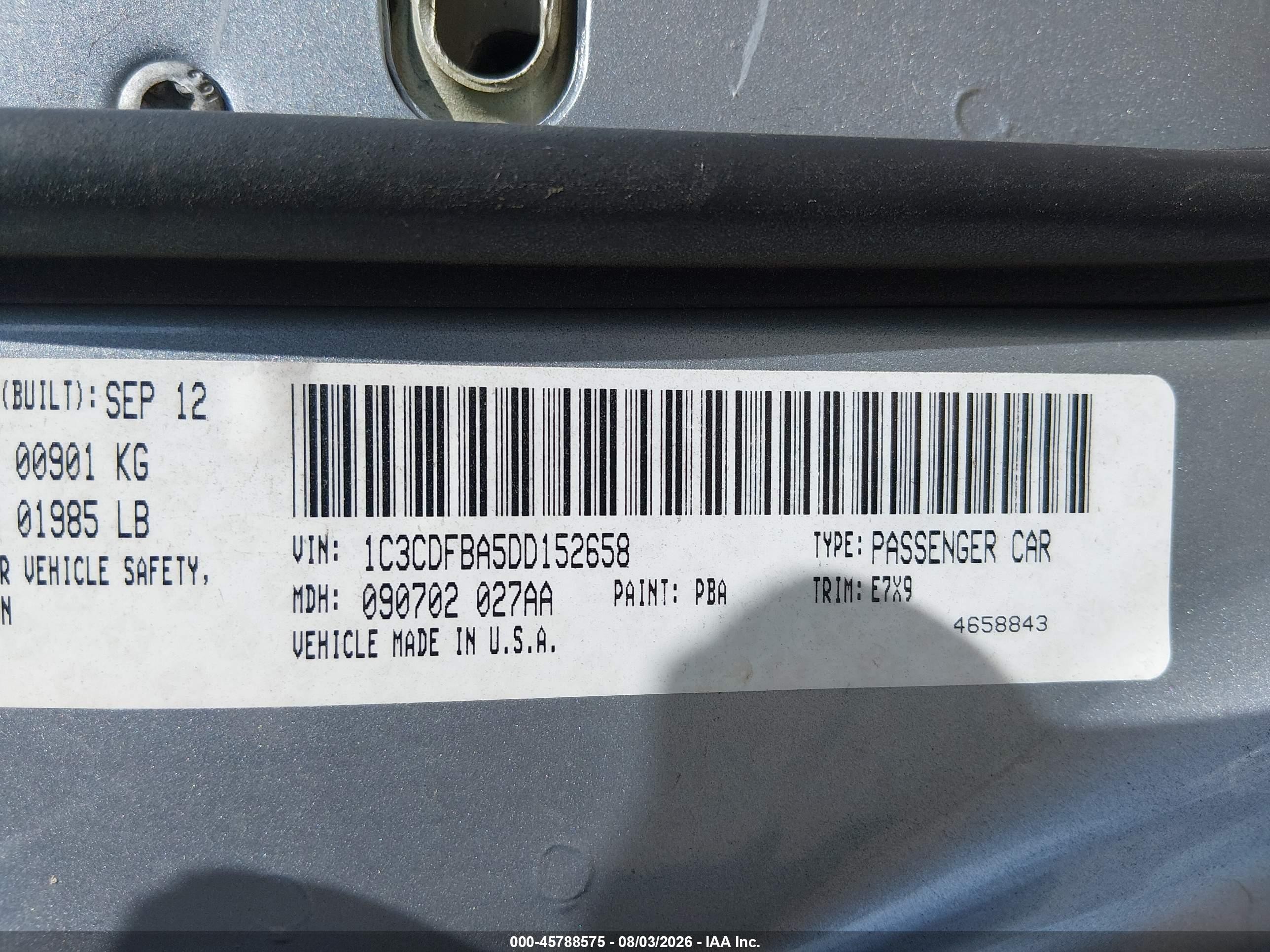 2013 Dodge Dart Sxt Blue vin: 1C3CDFBA5DD152658