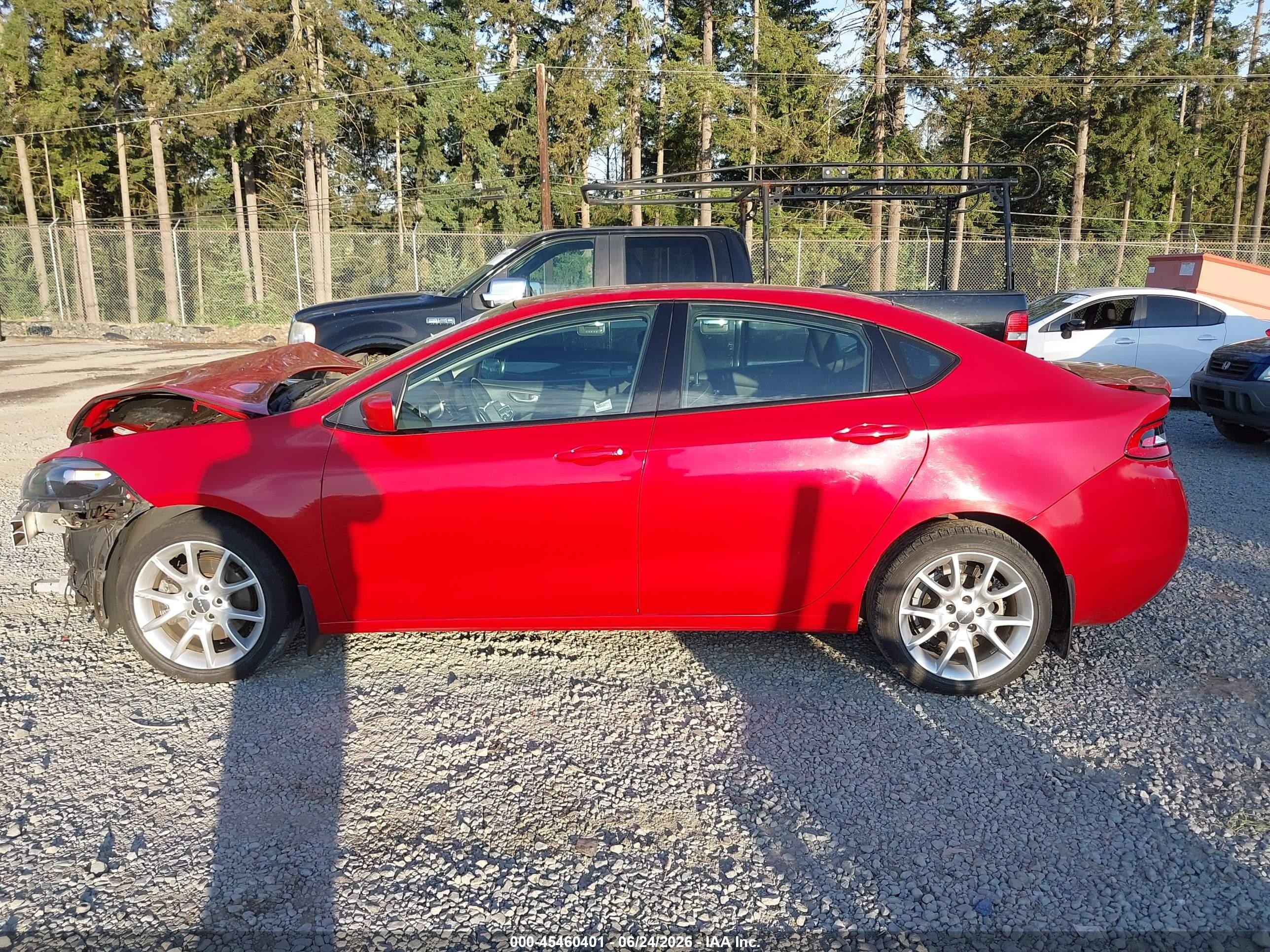 2013 Dodge Dart Sxt Red vin: 1C3CDFBA5DD292354