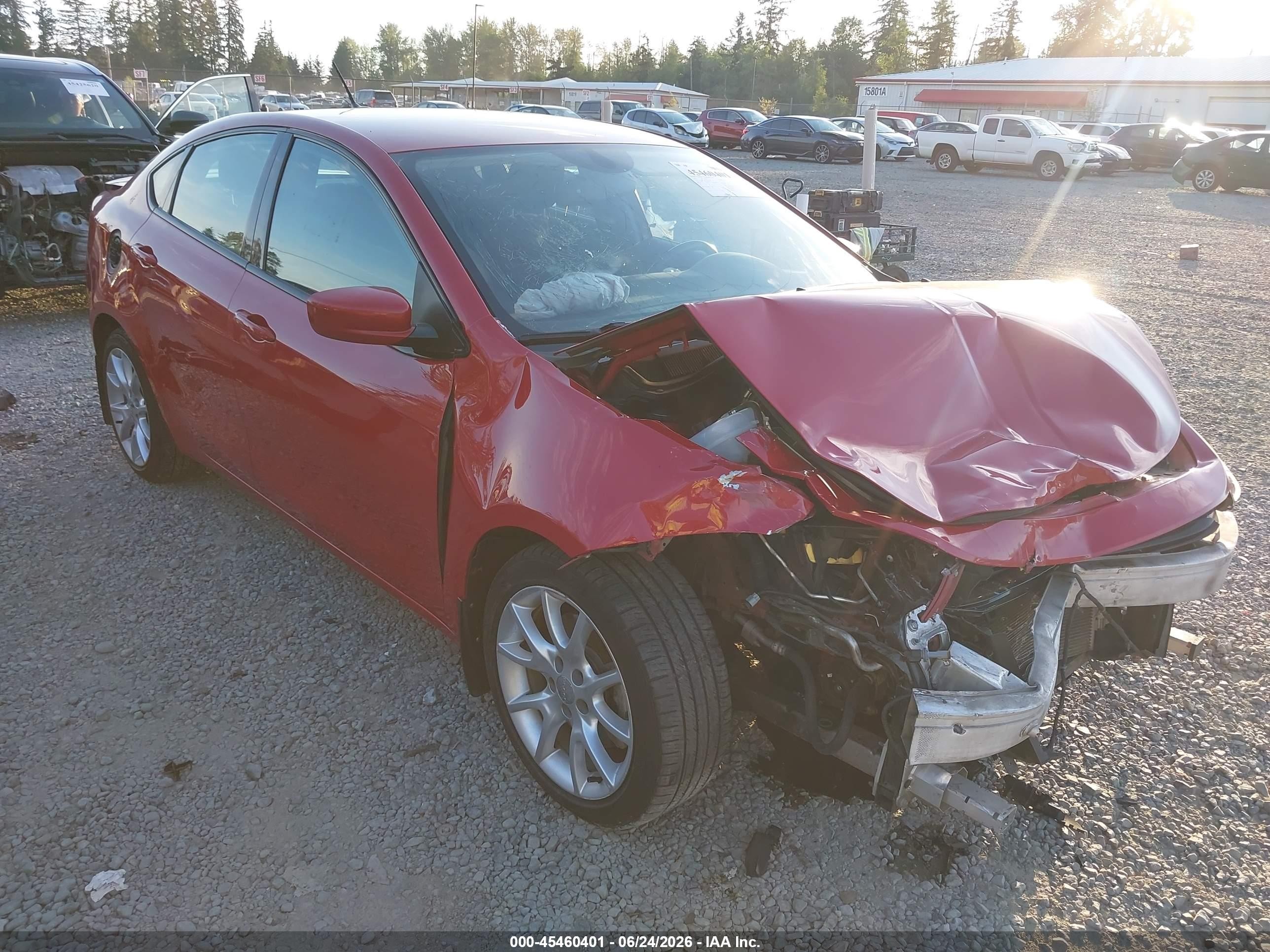 2013 Dodge Dart Sxt Red vin: 1C3CDFBA5DD292354