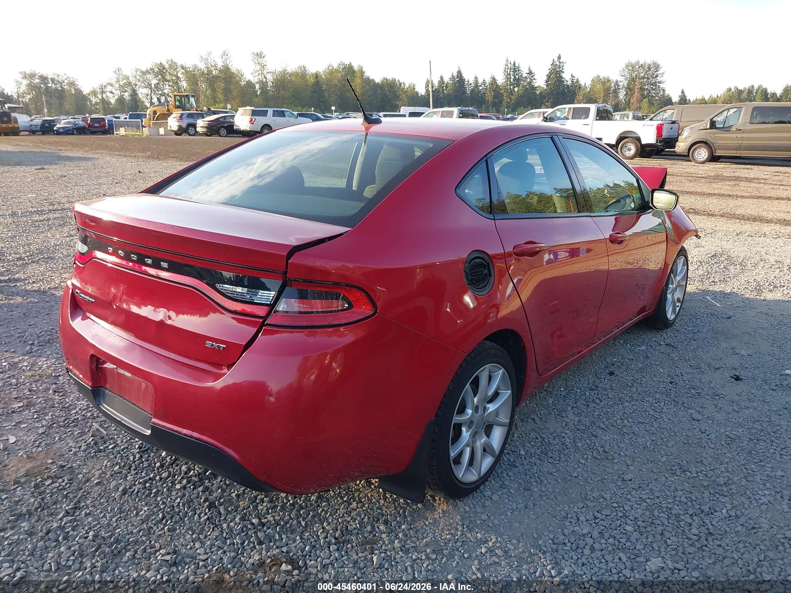 2013 Dodge Dart Sxt Red vin: 1C3CDFBA5DD292354