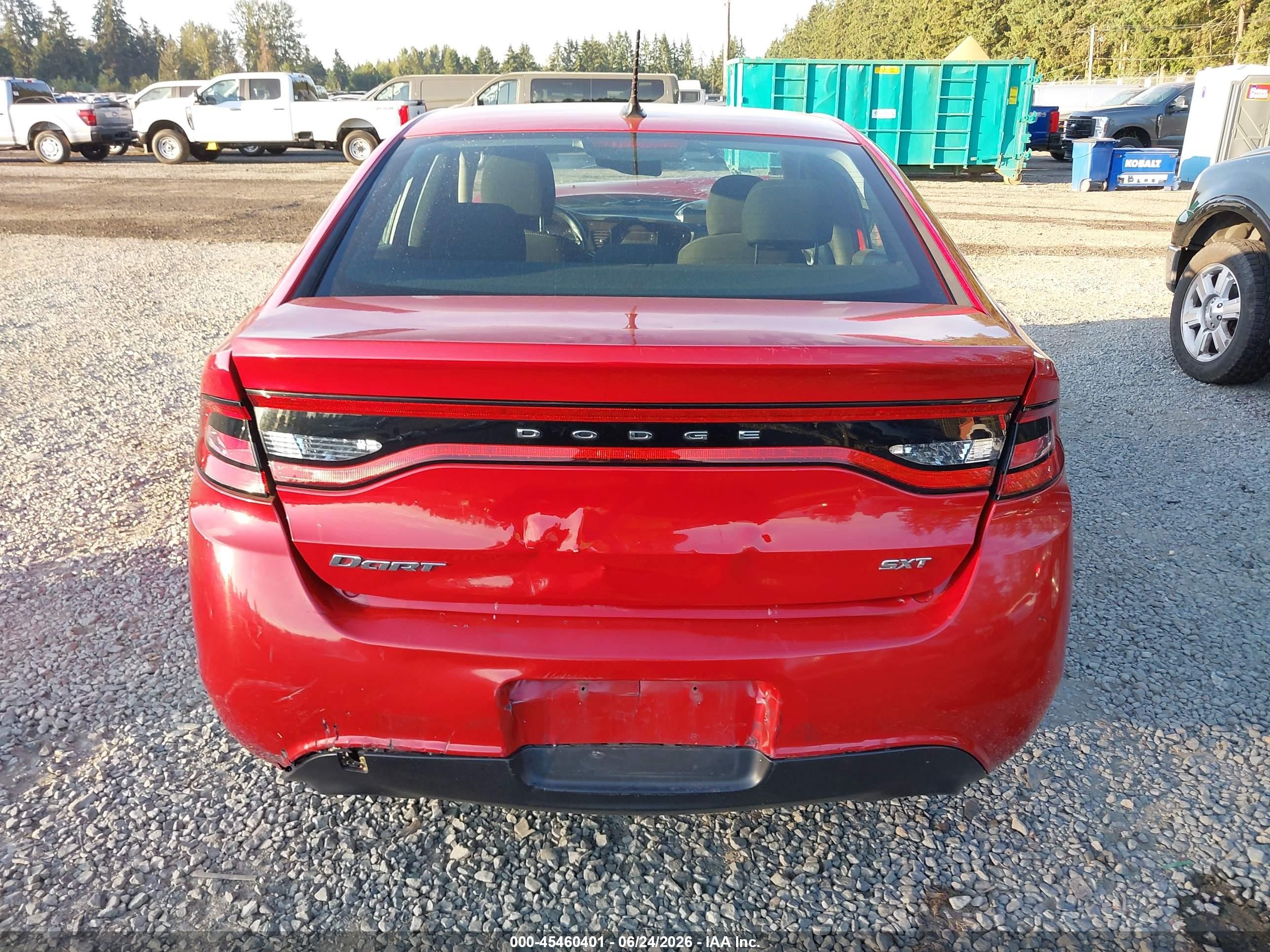 2013 Dodge Dart Sxt Red vin: 1C3CDFBA5DD292354