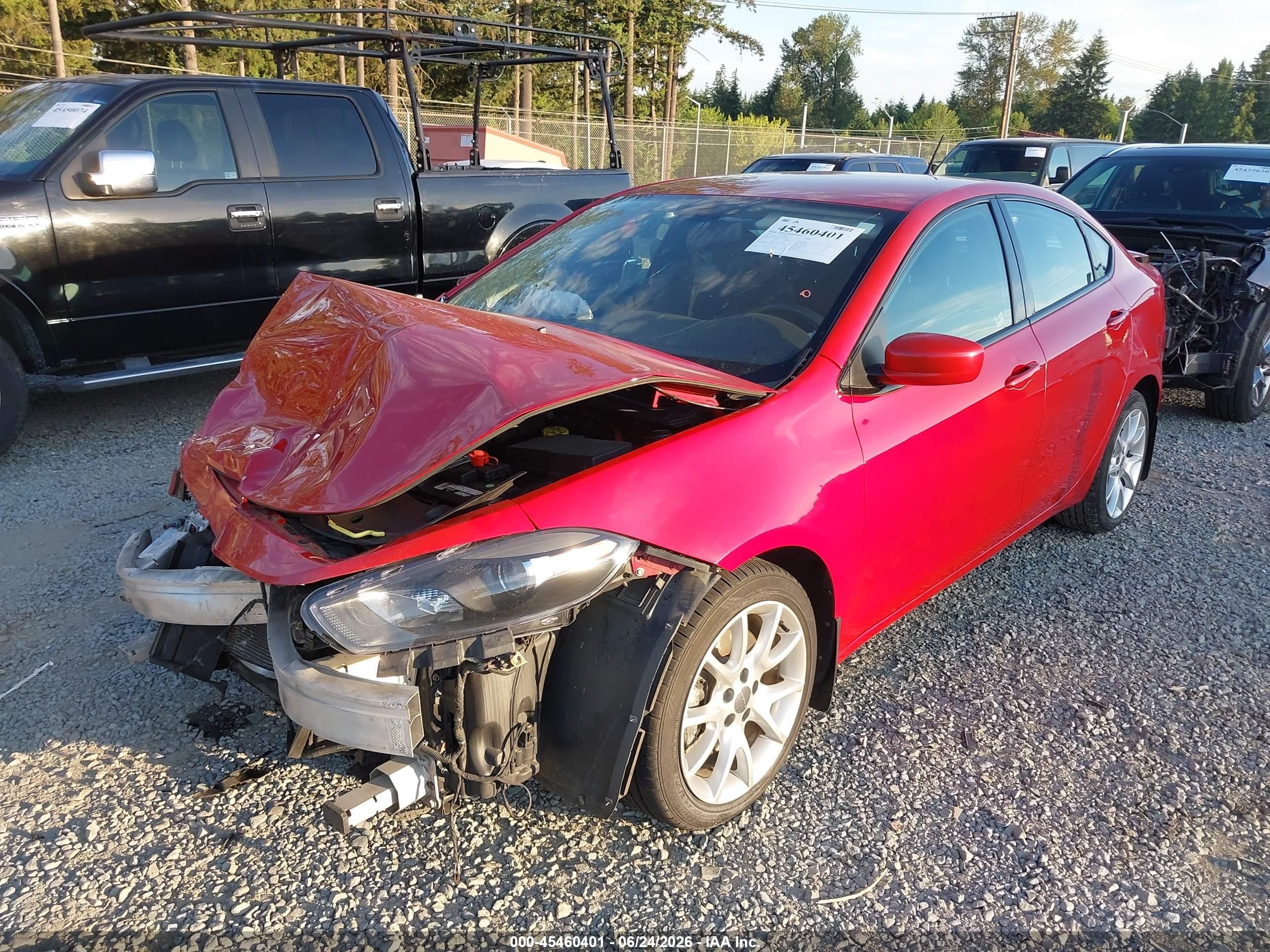 2013 Dodge Dart Sxt Red vin: 1C3CDFBA5DD292354