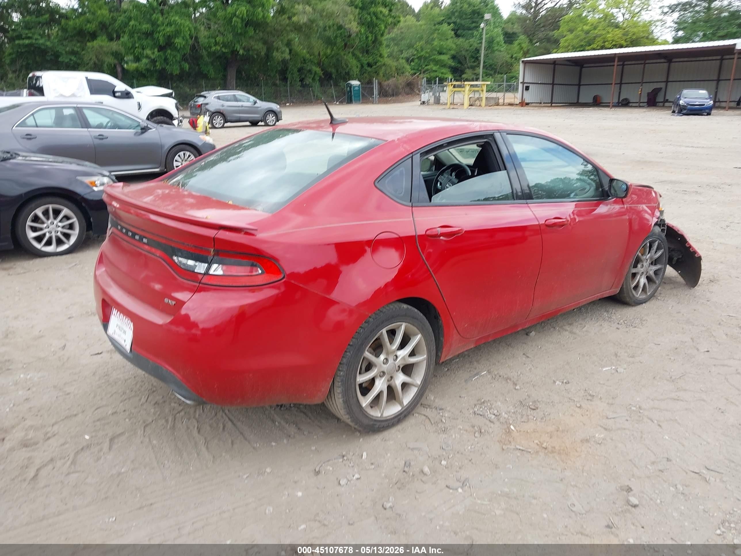 2013 Dodge Dart Sxt Red vin: 1C3CDFBA5DD302011