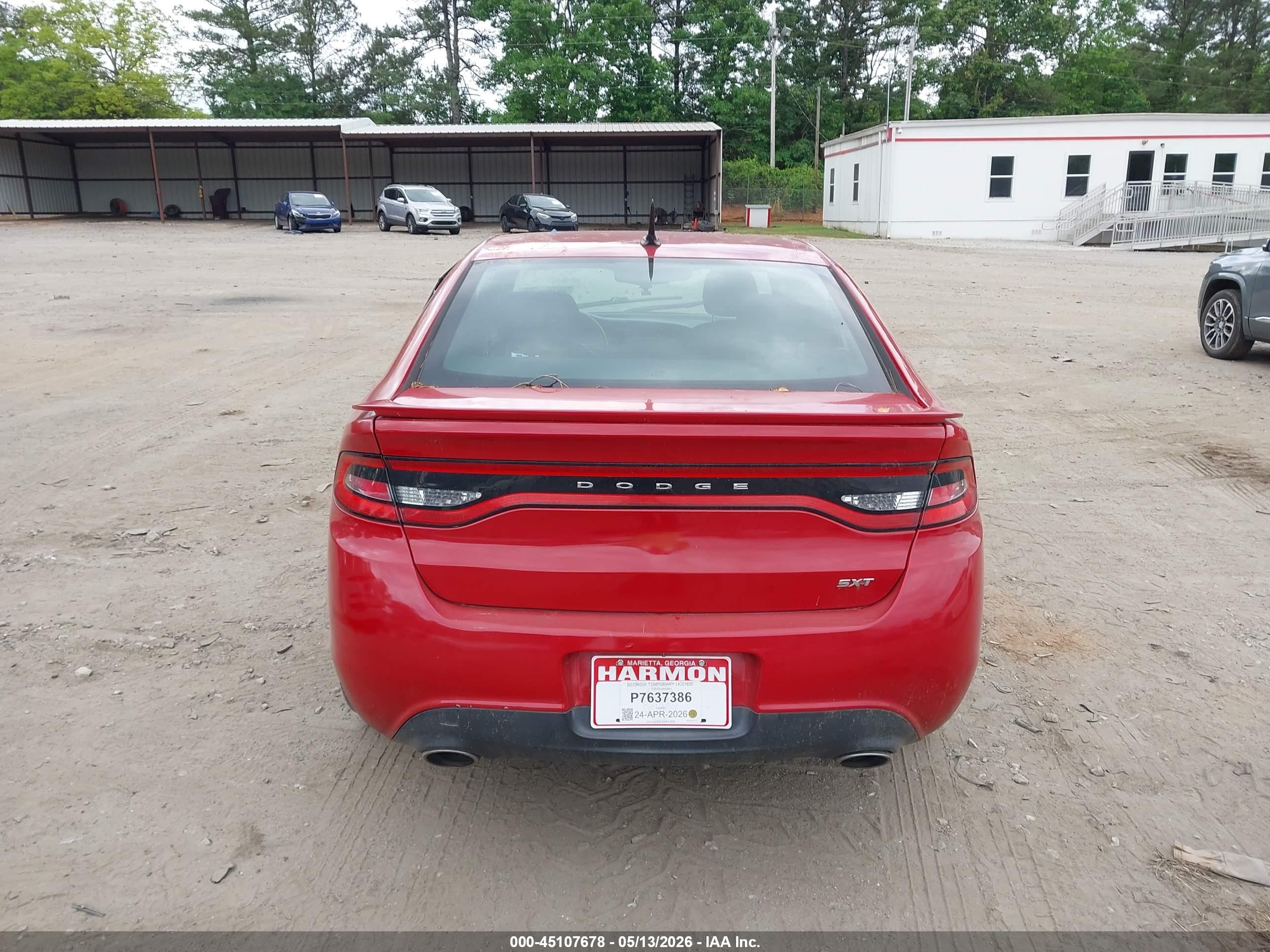2013 Dodge Dart Sxt Red vin: 1C3CDFBA5DD302011
