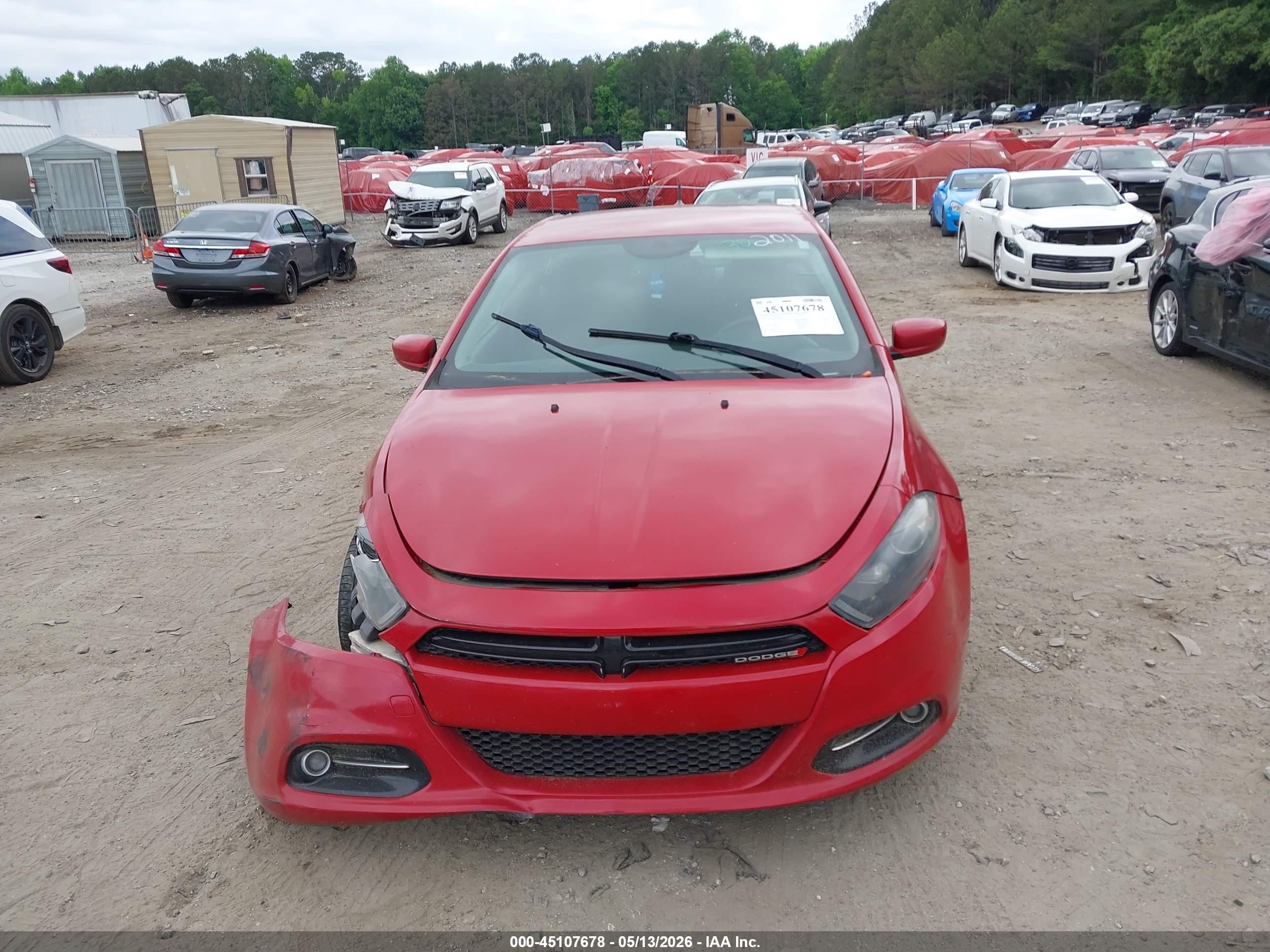 2013 Dodge Dart Sxt Red vin: 1C3CDFBA5DD302011