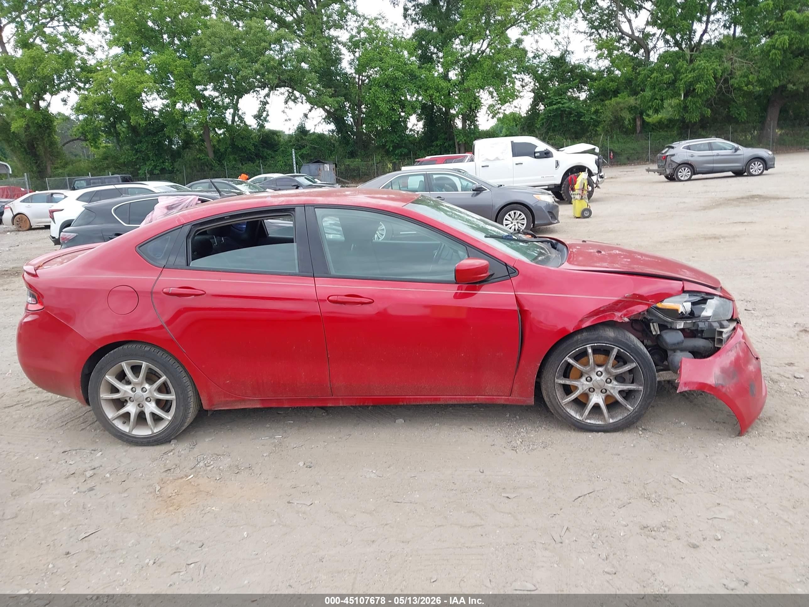 2013 Dodge Dart Sxt Red vin: 1C3CDFBA5DD302011