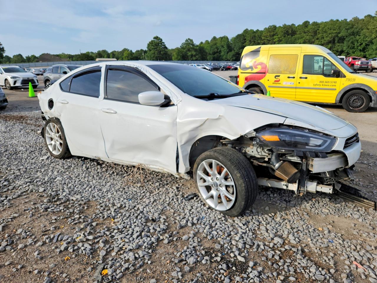 2013 Dodge Dart Sxt White vin: 1C3CDFBA5DD333937