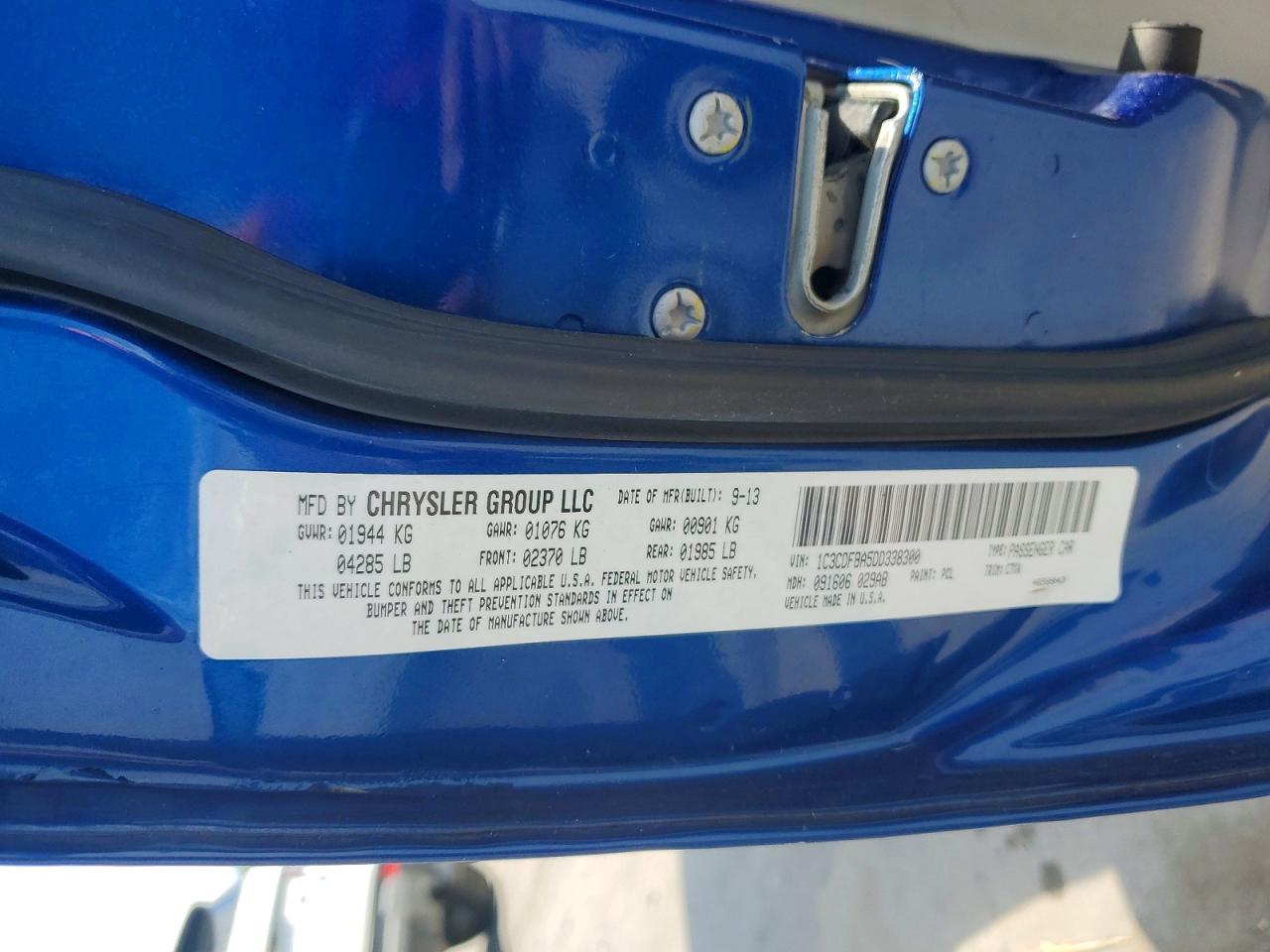 2013 Dodge Dart Sxt Blue vin: 1C3CDFBA5DD338300