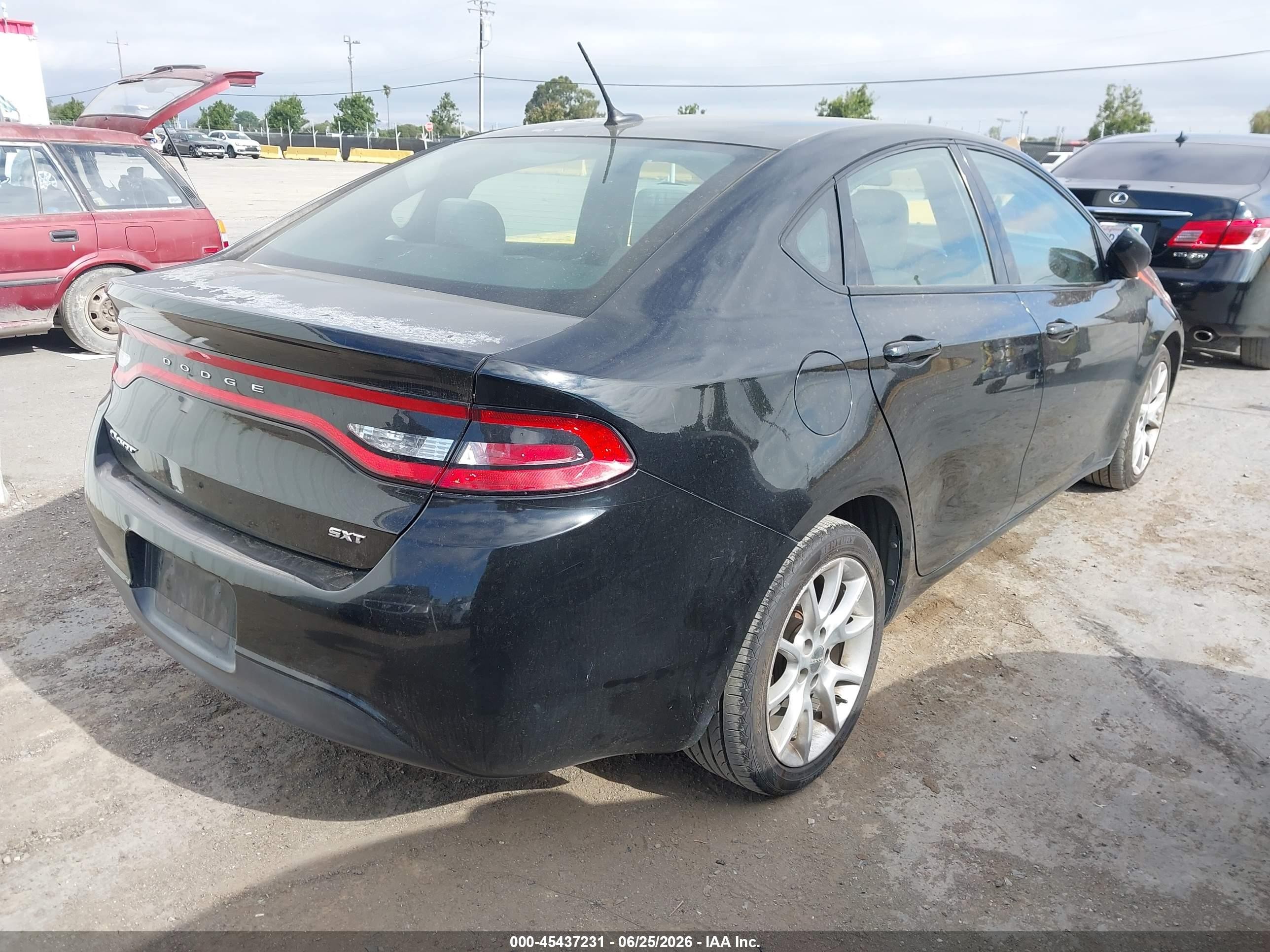 2013 Dodge Dart Sxt Black vin: 1C3CDFBA6DD209787