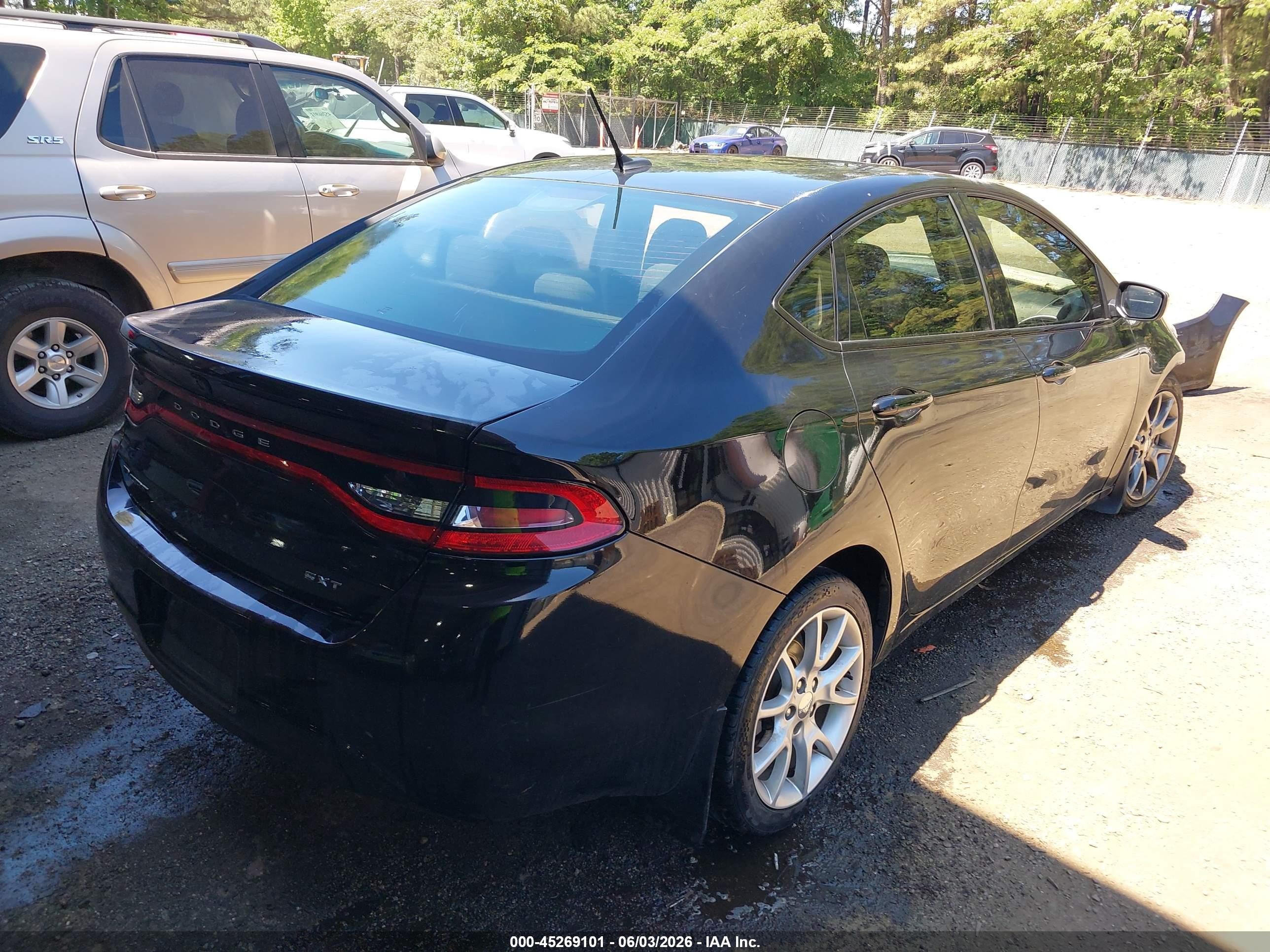 2013 Dodge Dart Sxt Black vin: 1C3CDFBA6DD289527