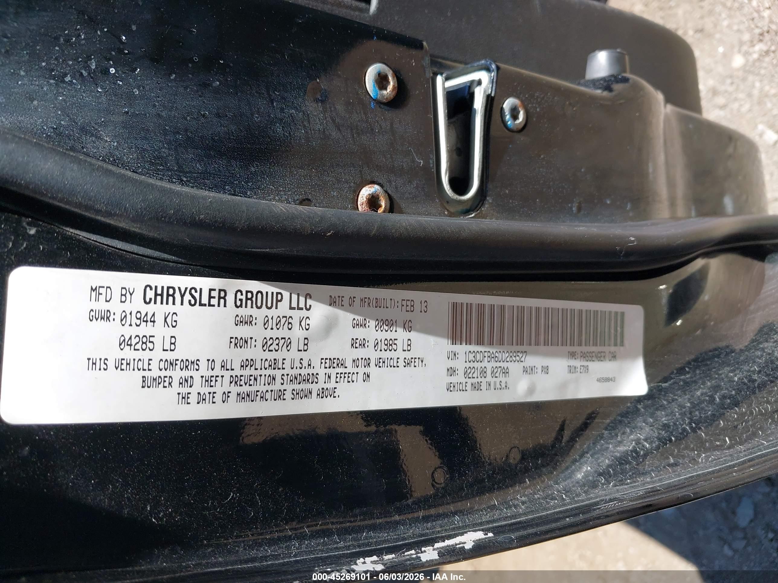 2013 Dodge Dart Sxt Black vin: 1C3CDFBA6DD289527