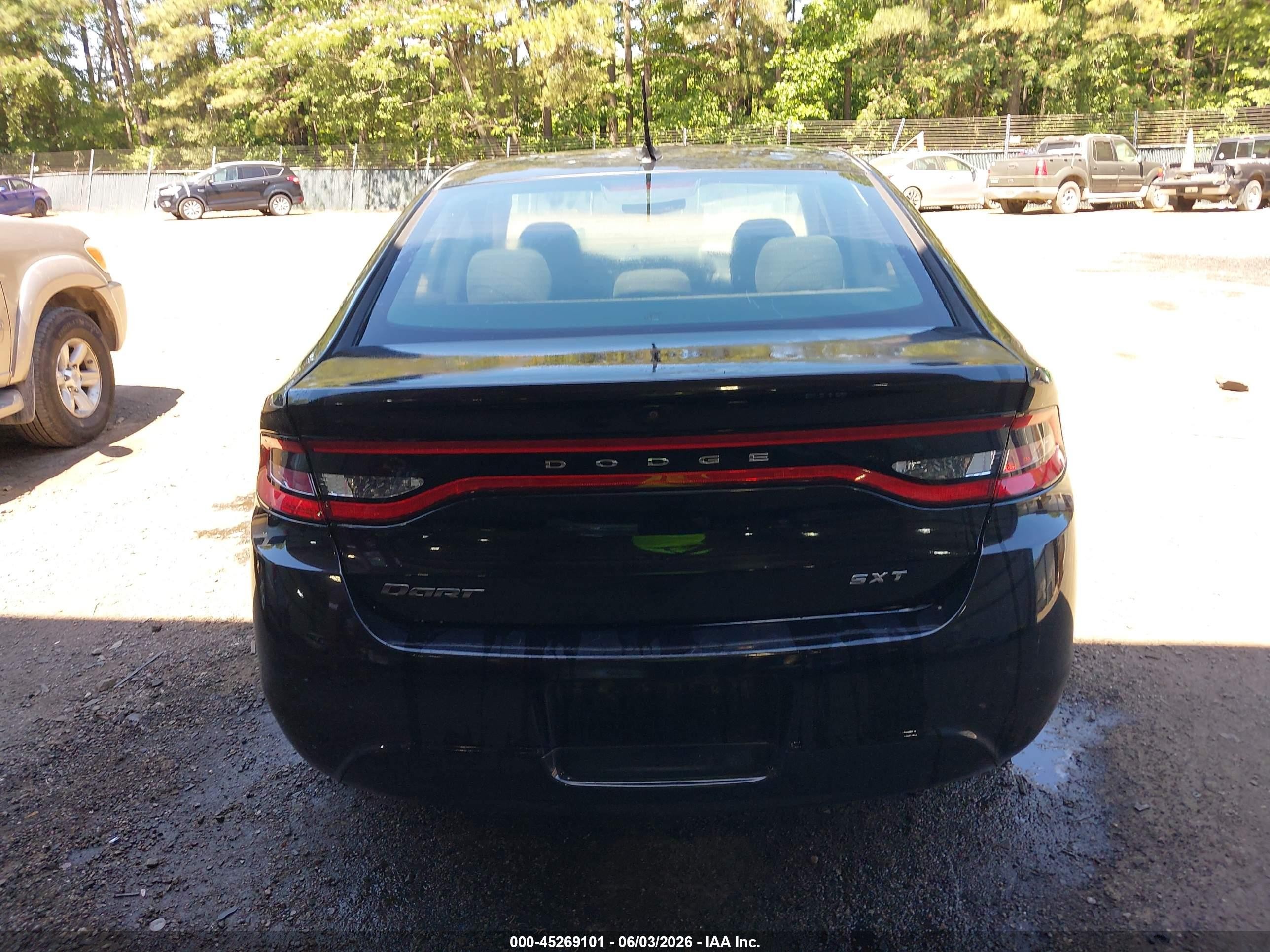 2013 Dodge Dart Sxt Black vin: 1C3CDFBA6DD289527