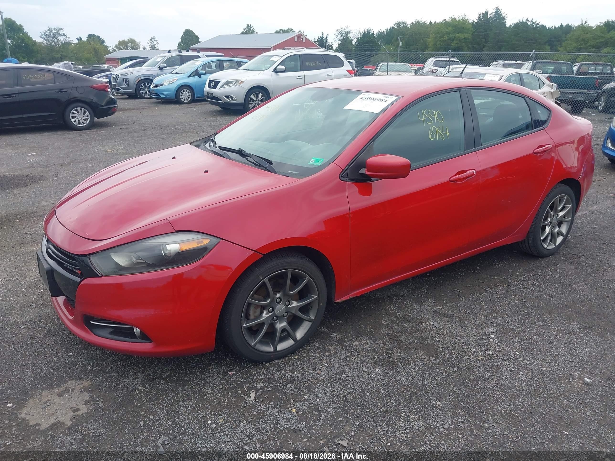 2013 Dodge Dart Sxt Красный vin: 1C3CDFBA6DD321862