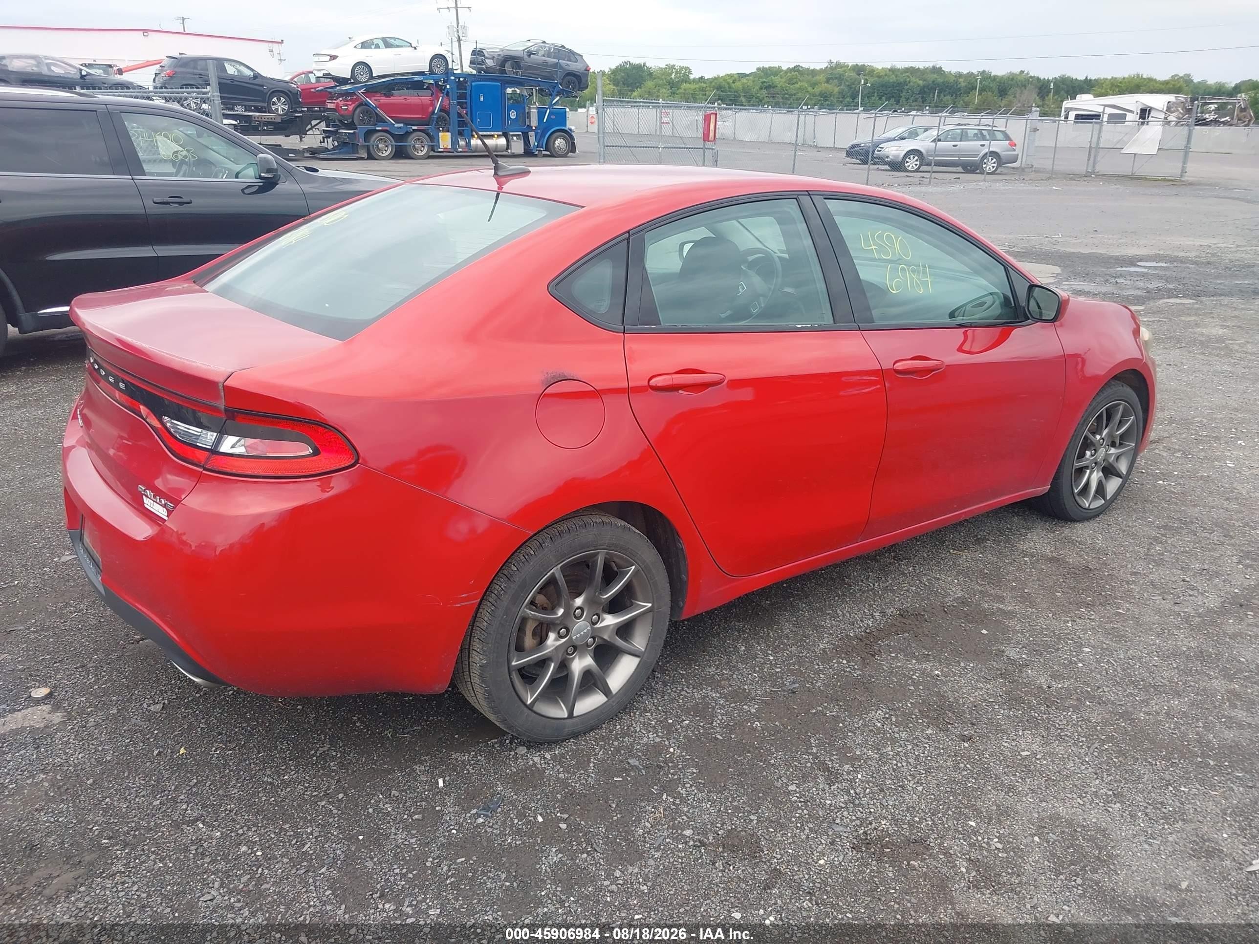 2013 Dodge Dart Sxt Красный vin: 1C3CDFBA6DD321862