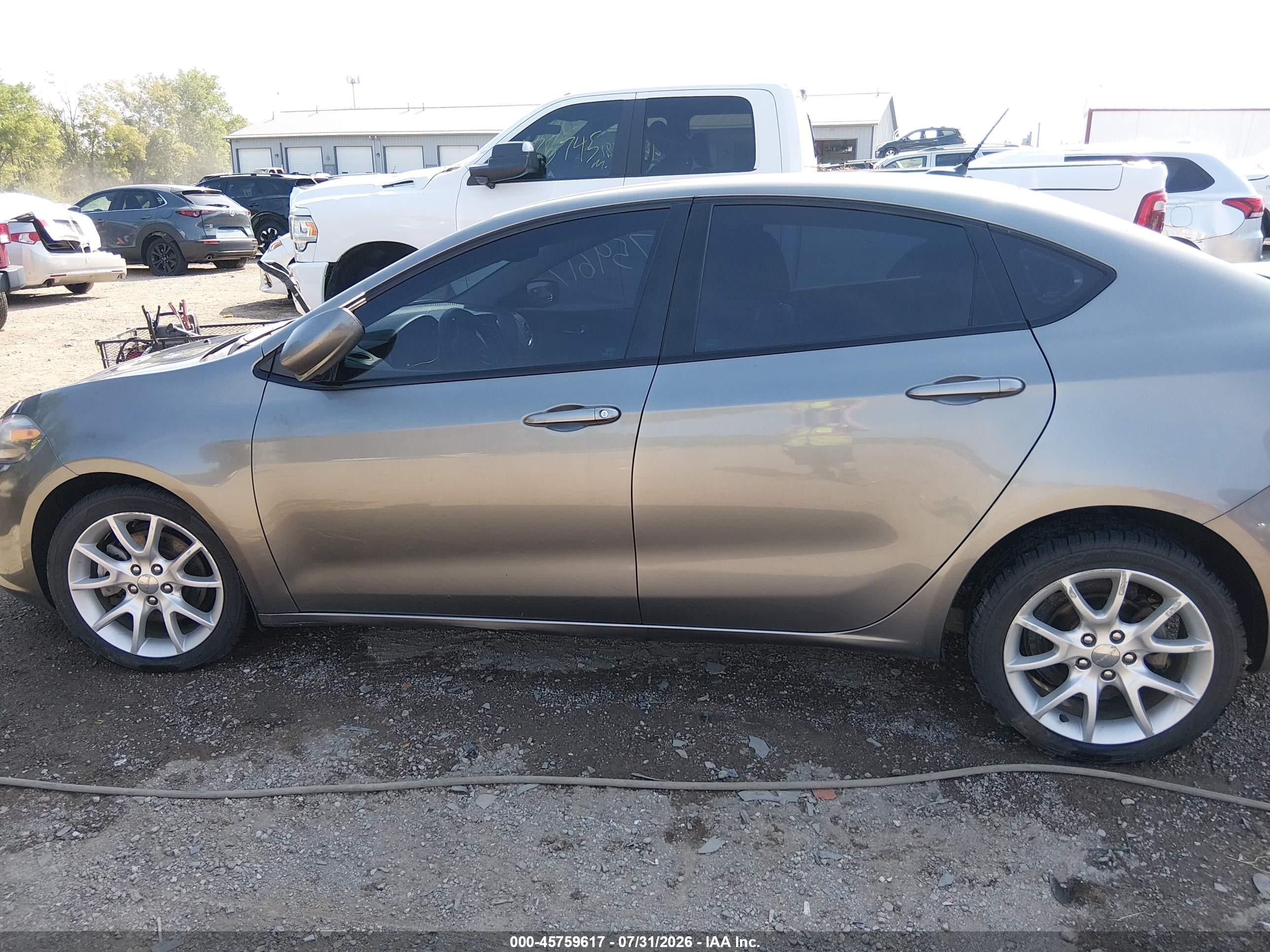 2013 Dodge Dart Sxt Gray vin: 1C3CDFBA6DD345949