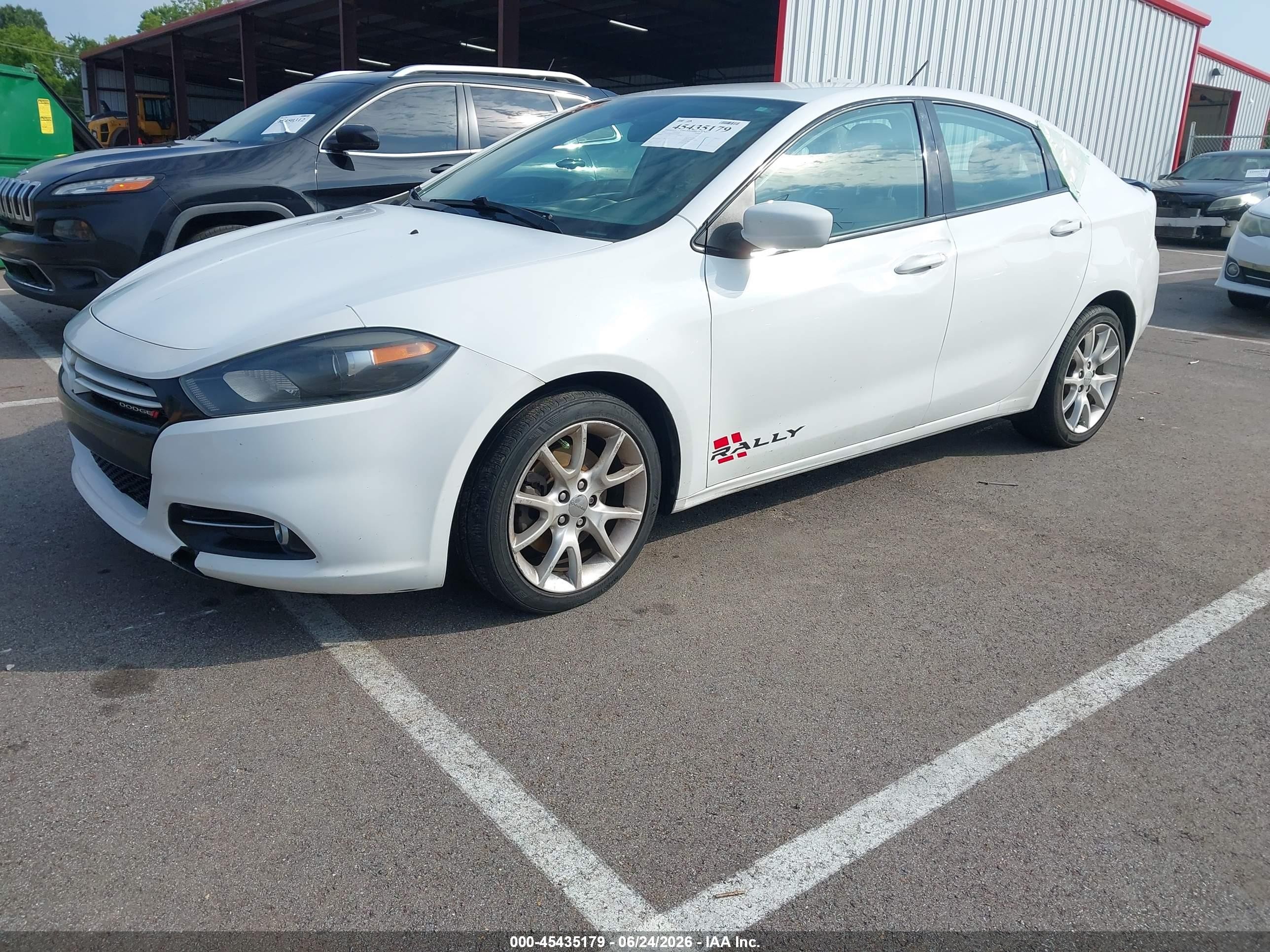 2013 Dodge Dart Rallye White vin: 1C3CDFBA7DD103896