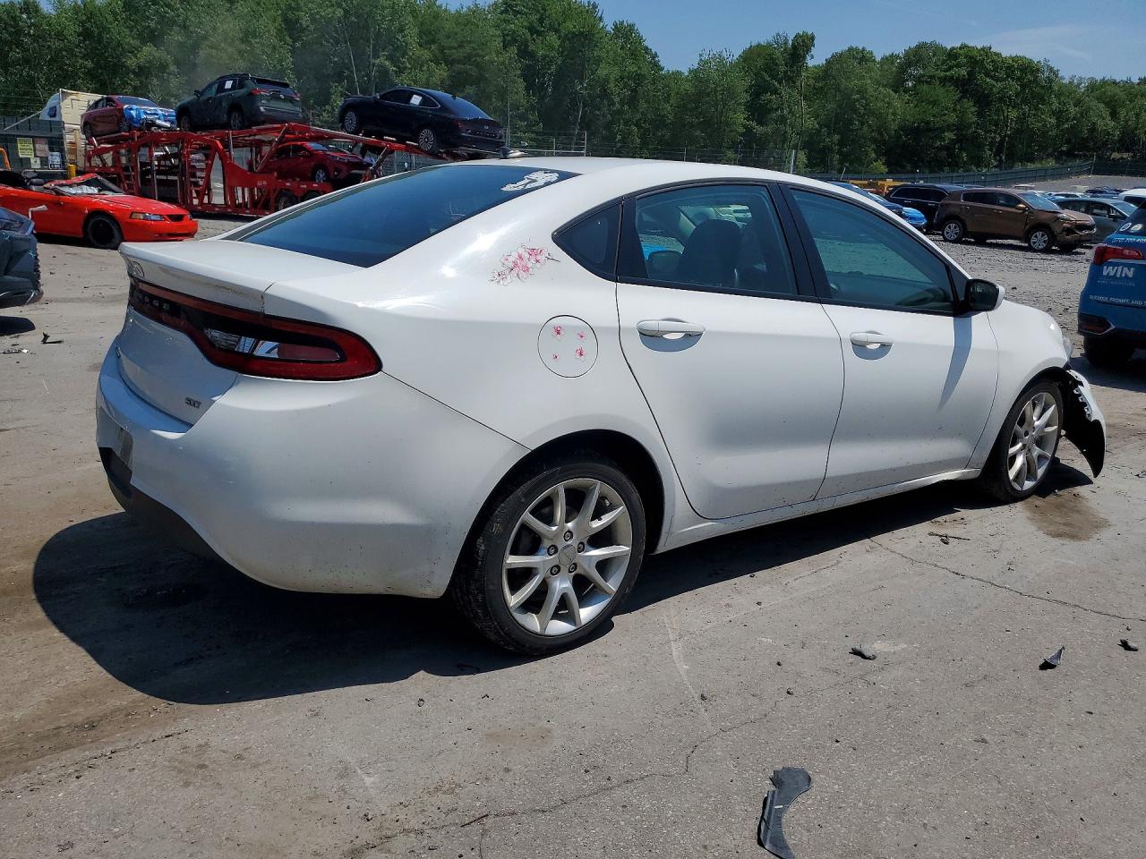 2013 Dodge Dart Sxt White vin: 1C3CDFBA7DD330764