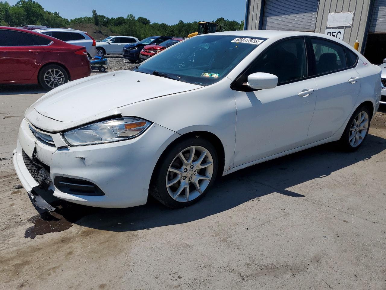 2013 Dodge Dart Sxt White vin: 1C3CDFBA7DD330764