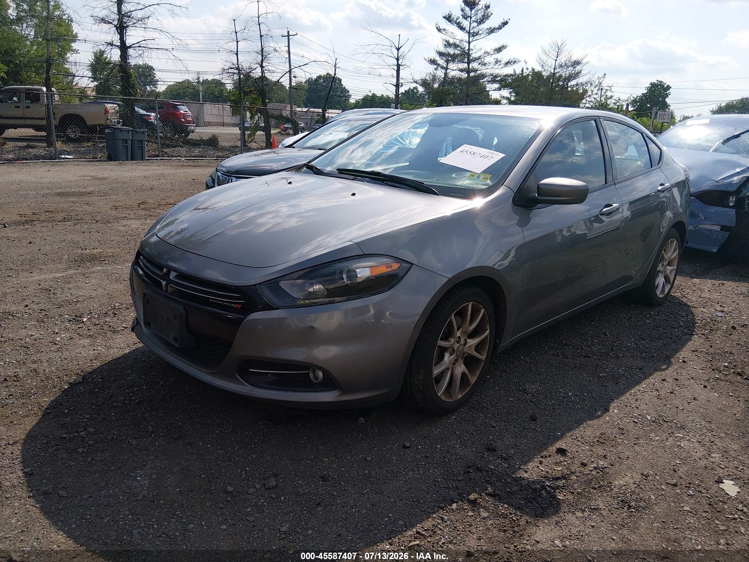 2013 Dodge Dart Rallye Gray vin: 1C3CDFBA8DD118990