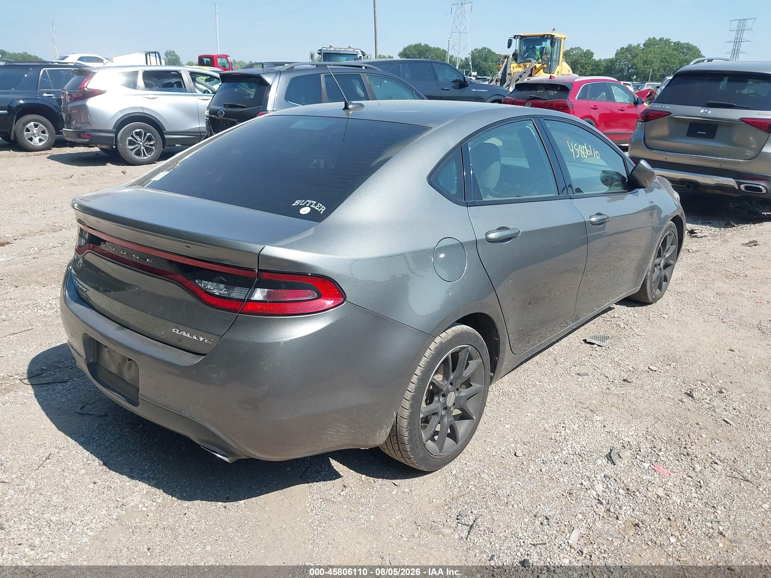 2013 Dodge Dart Rallye Gray vin: 1C3CDFBA8DD142187