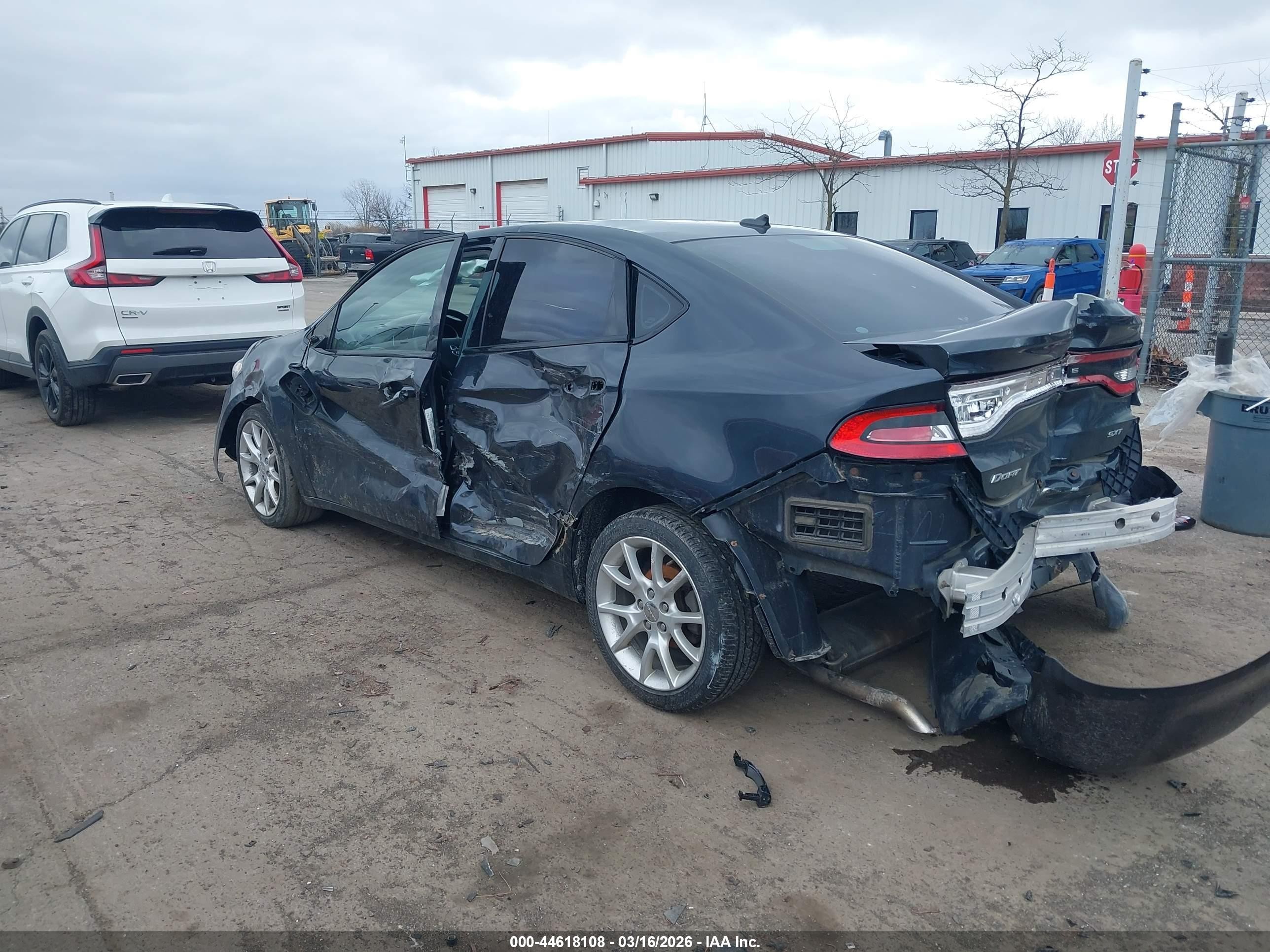 2013 Dodge Dart Sxt/rallye Gray vin: 1C3CDFBA8DD183368