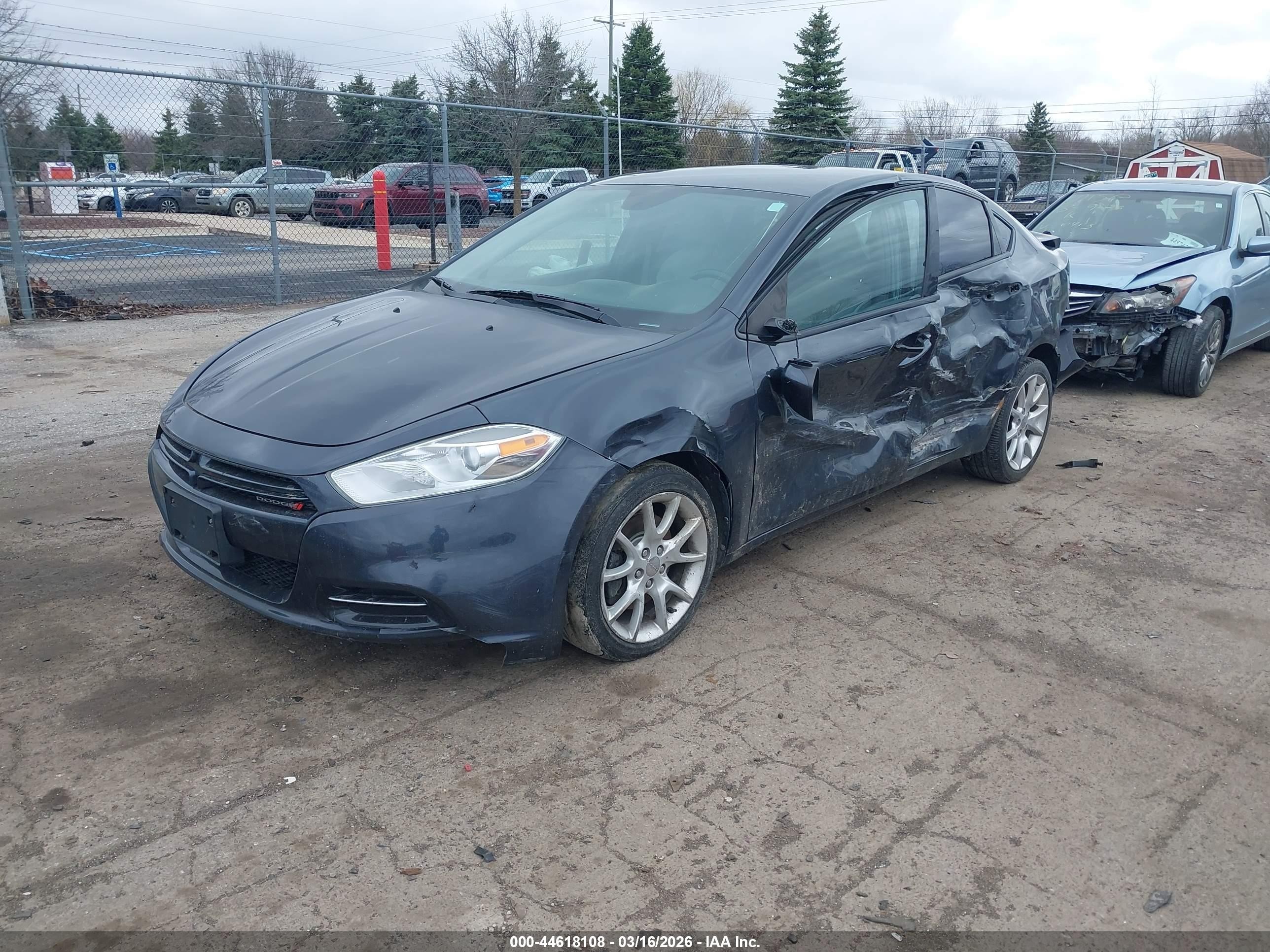 2013 Dodge Dart Sxt/rallye Gray vin: 1C3CDFBA8DD183368
