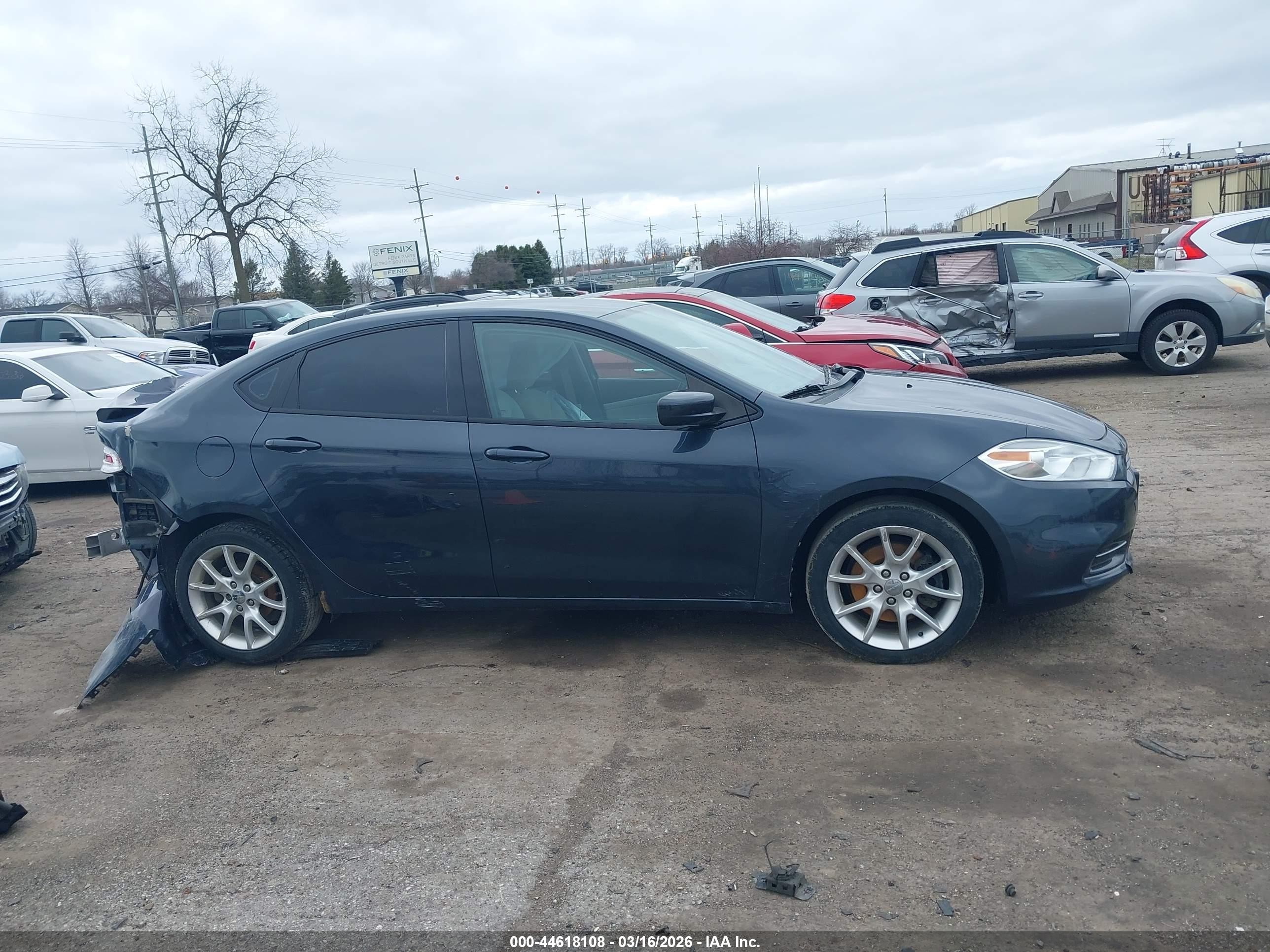 2013 Dodge Dart Sxt/rallye Gray vin: 1C3CDFBA8DD183368