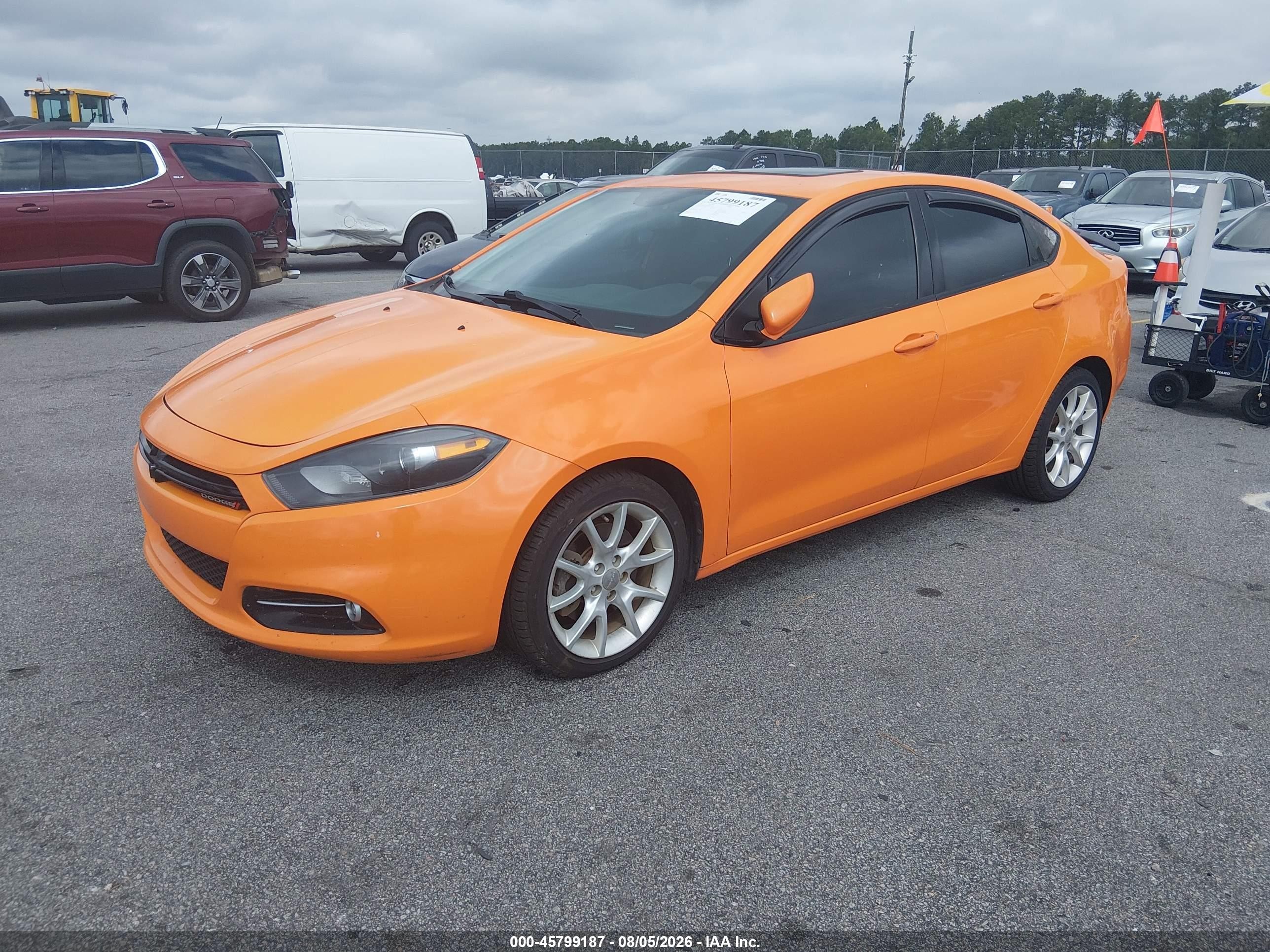 2013 Dodge Dart Sxt Оранжевый vin: 1C3CDFBA8DD310927