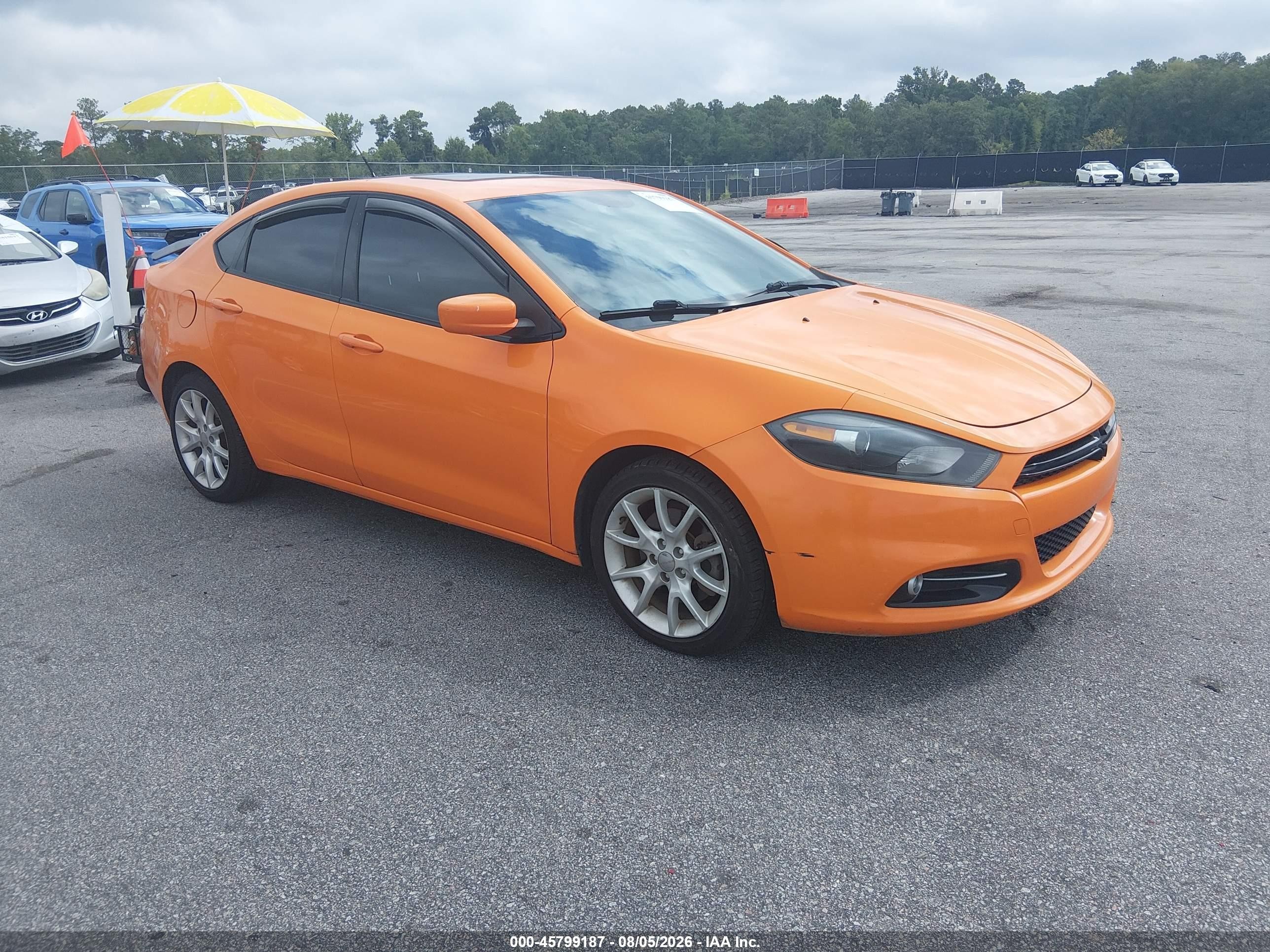 2013 Dodge Dart Sxt Оранжевый vin: 1C3CDFBA8DD310927