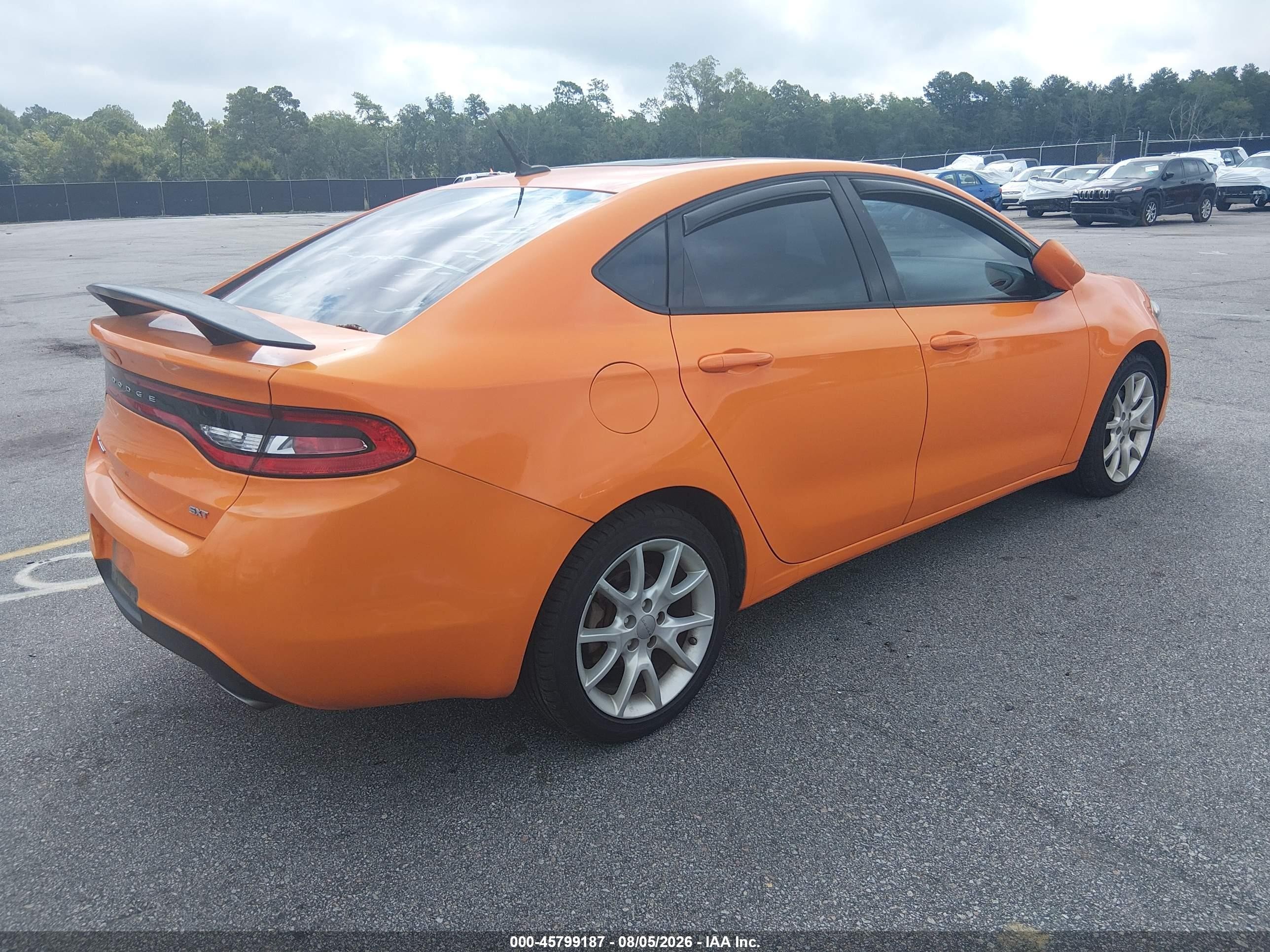 2013 Dodge Dart Sxt Оранжевый vin: 1C3CDFBA8DD310927