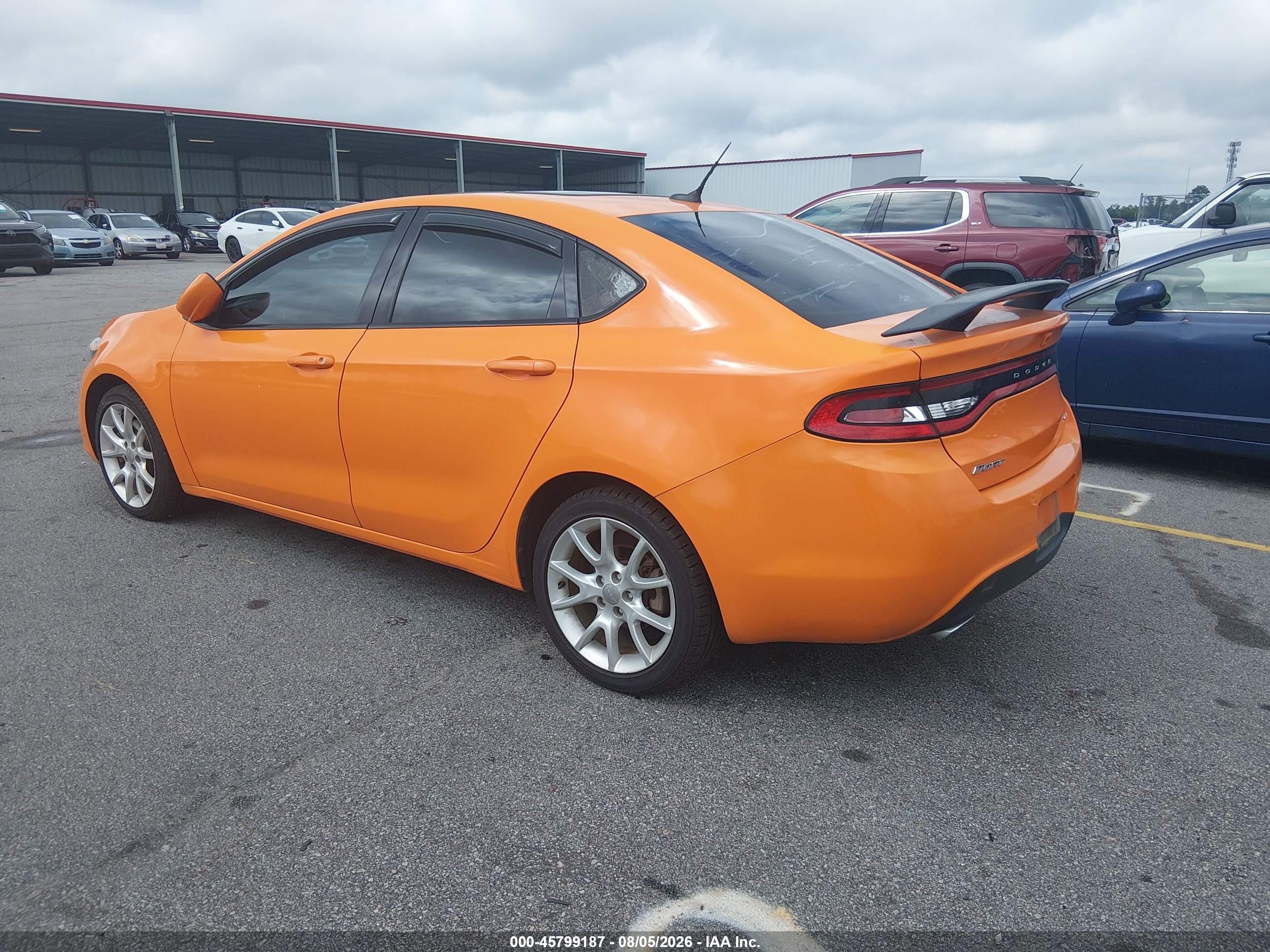 2013 Dodge Dart Sxt Оранжевый vin: 1C3CDFBA8DD310927
