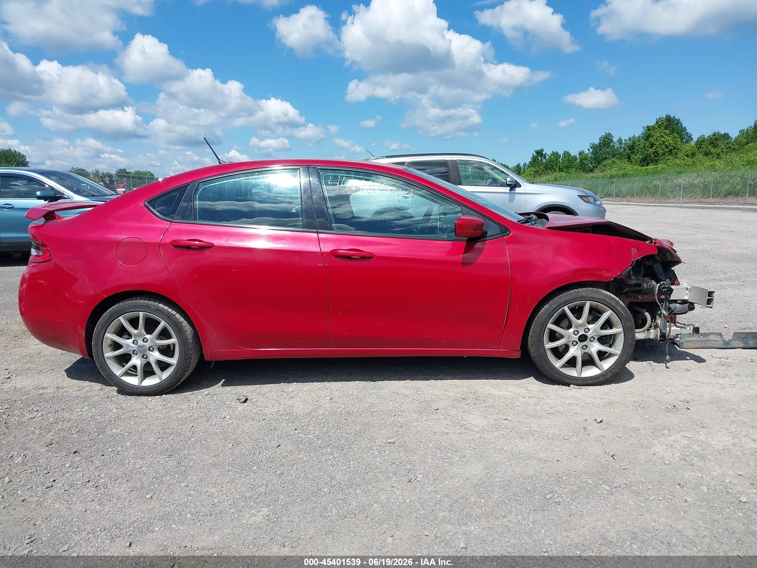 2013 Dodge Dart Sxt Red vin: 1C3CDFBA8DD347654