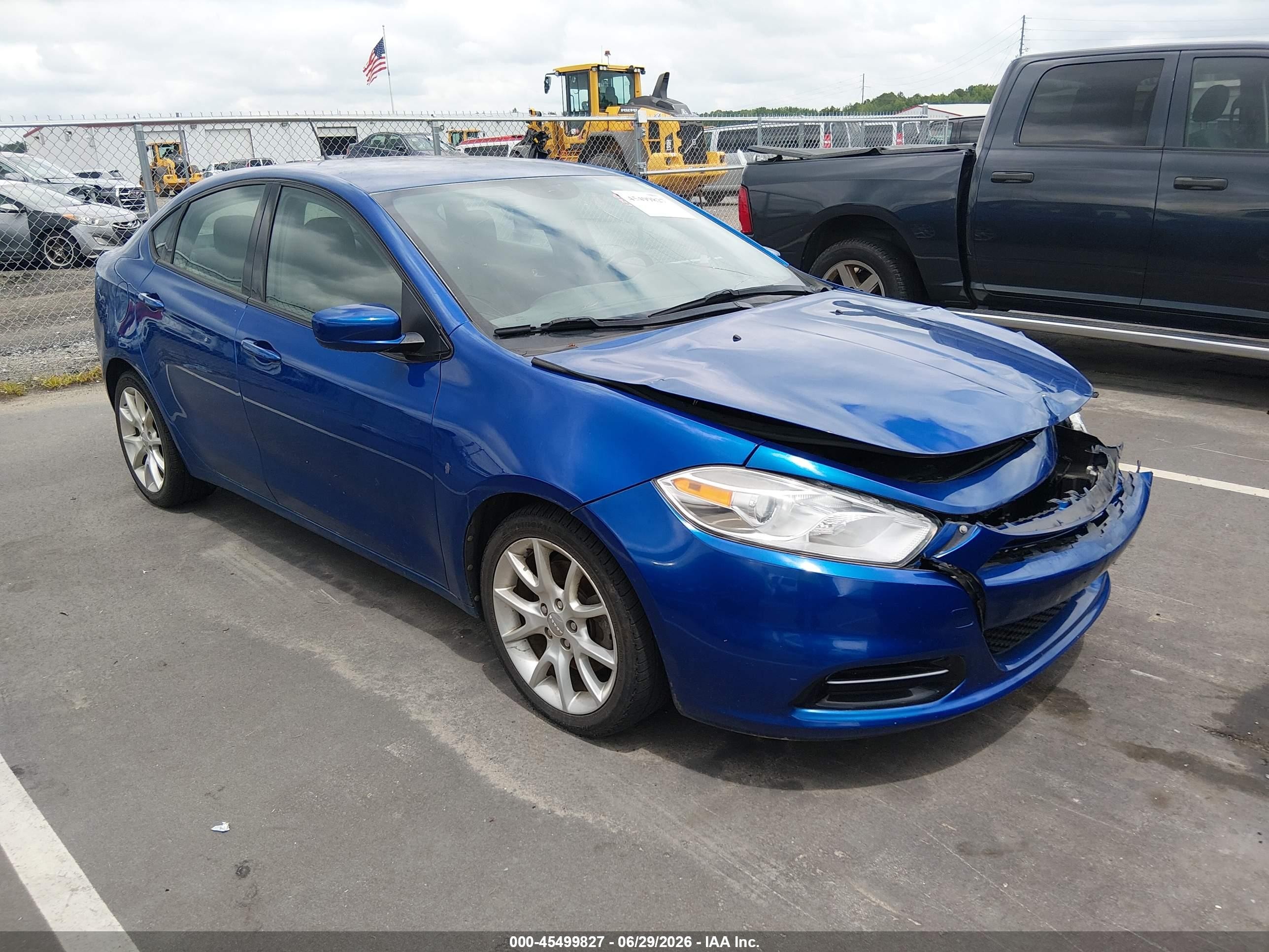2013 Dodge Dart Sxt Синий vin: 1C3CDFBA9DD152386