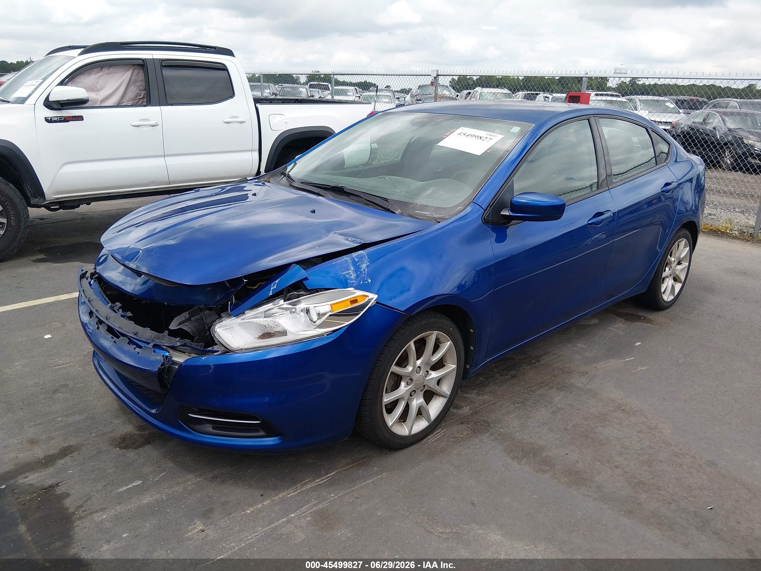 2013 Dodge Dart Sxt Blue vin: 1C3CDFBA9DD152386