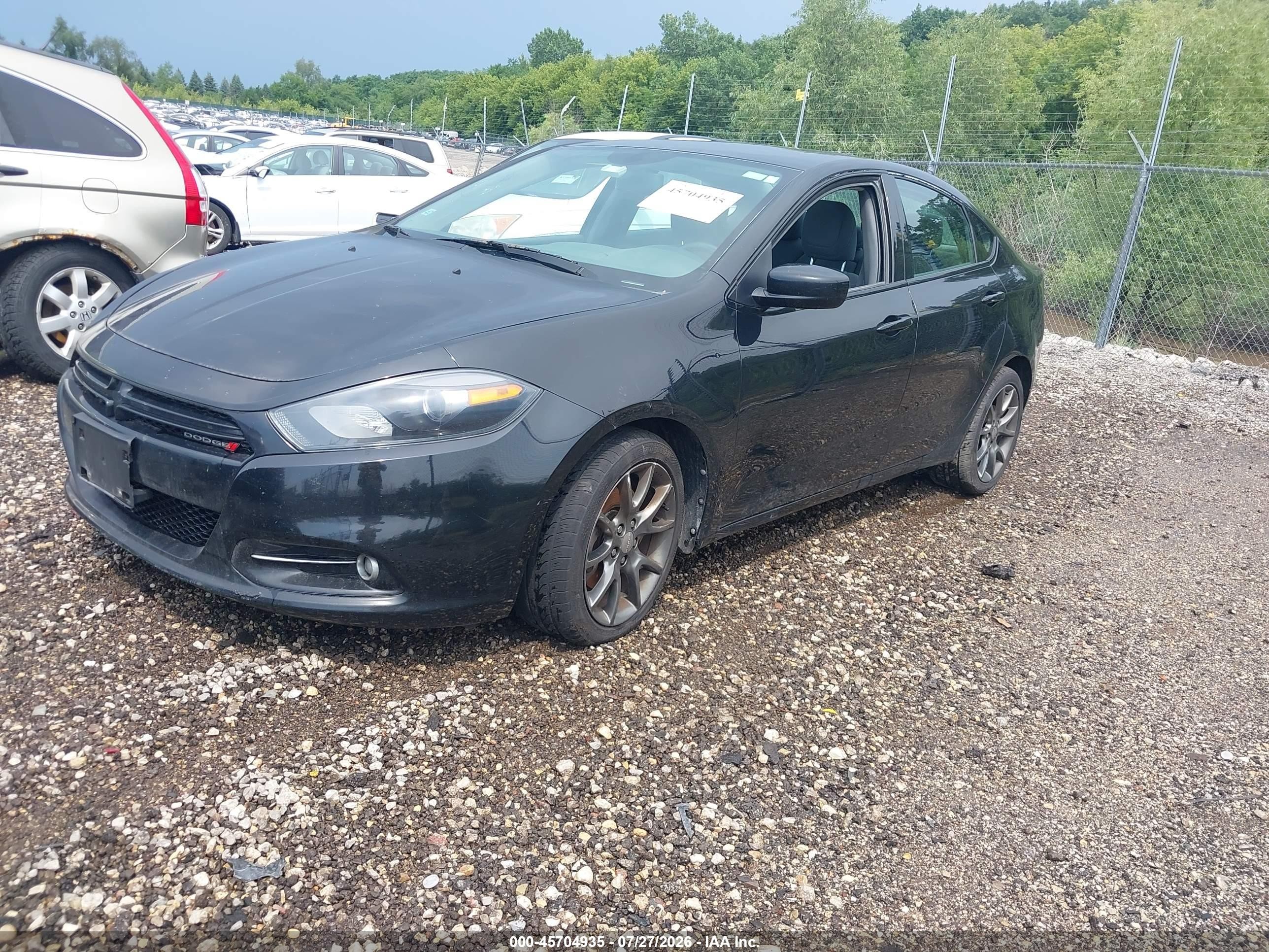 2013 Dodge Dart Rallye Черный vin: 1C3CDFBA9DD176008