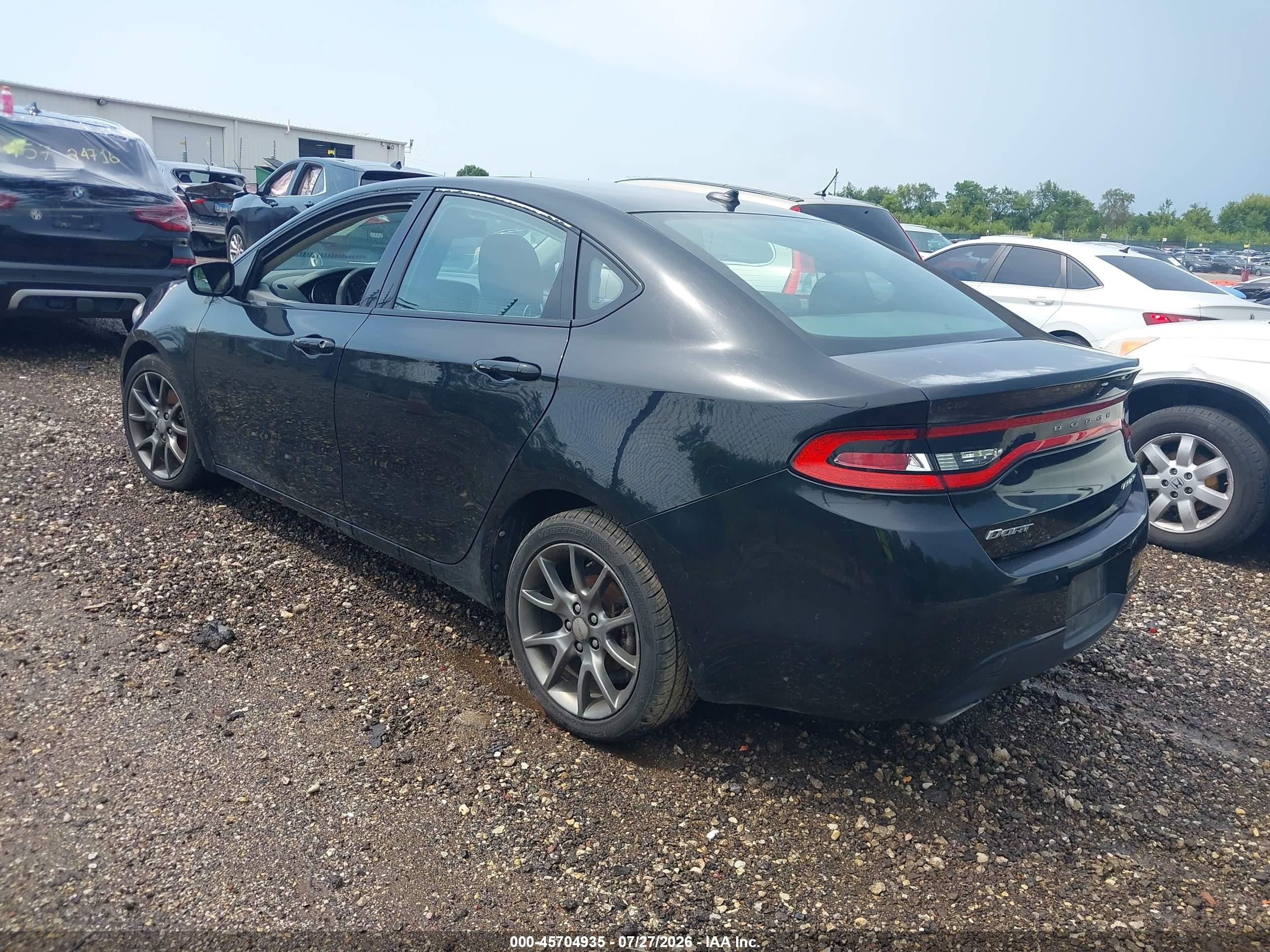 2013 Dodge Dart Rallye Черный vin: 1C3CDFBA9DD176008
