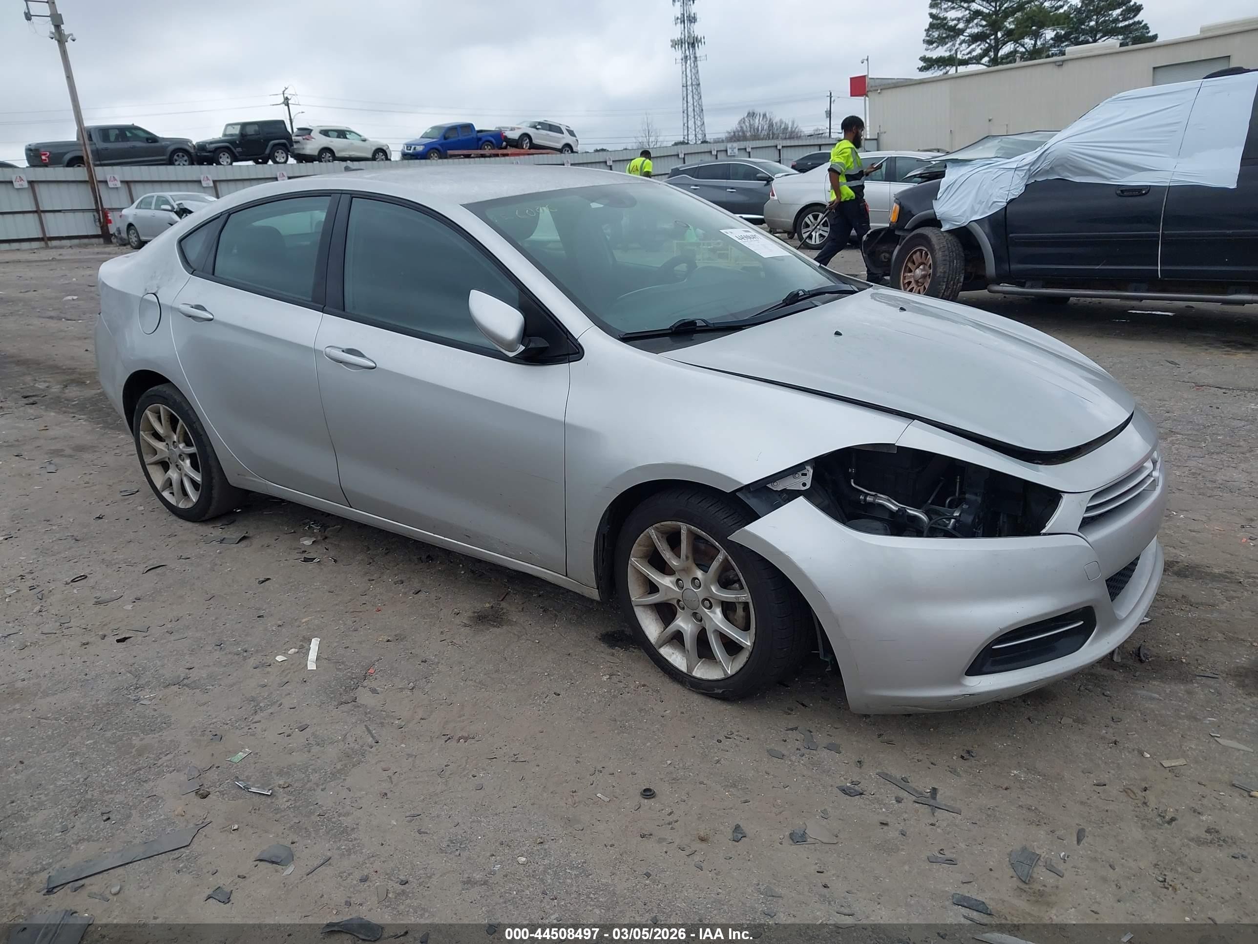 2013 Dodge Dart Sxt Silver vin: 1C3CDFBA9DD318180