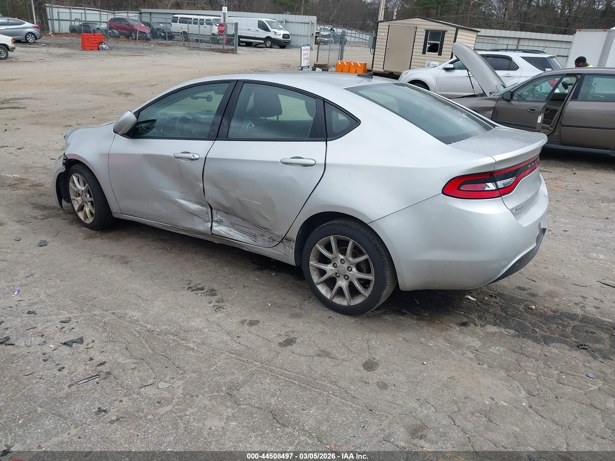 2013 Dodge Dart Sxt Silver vin: 1C3CDFBA9DD318180