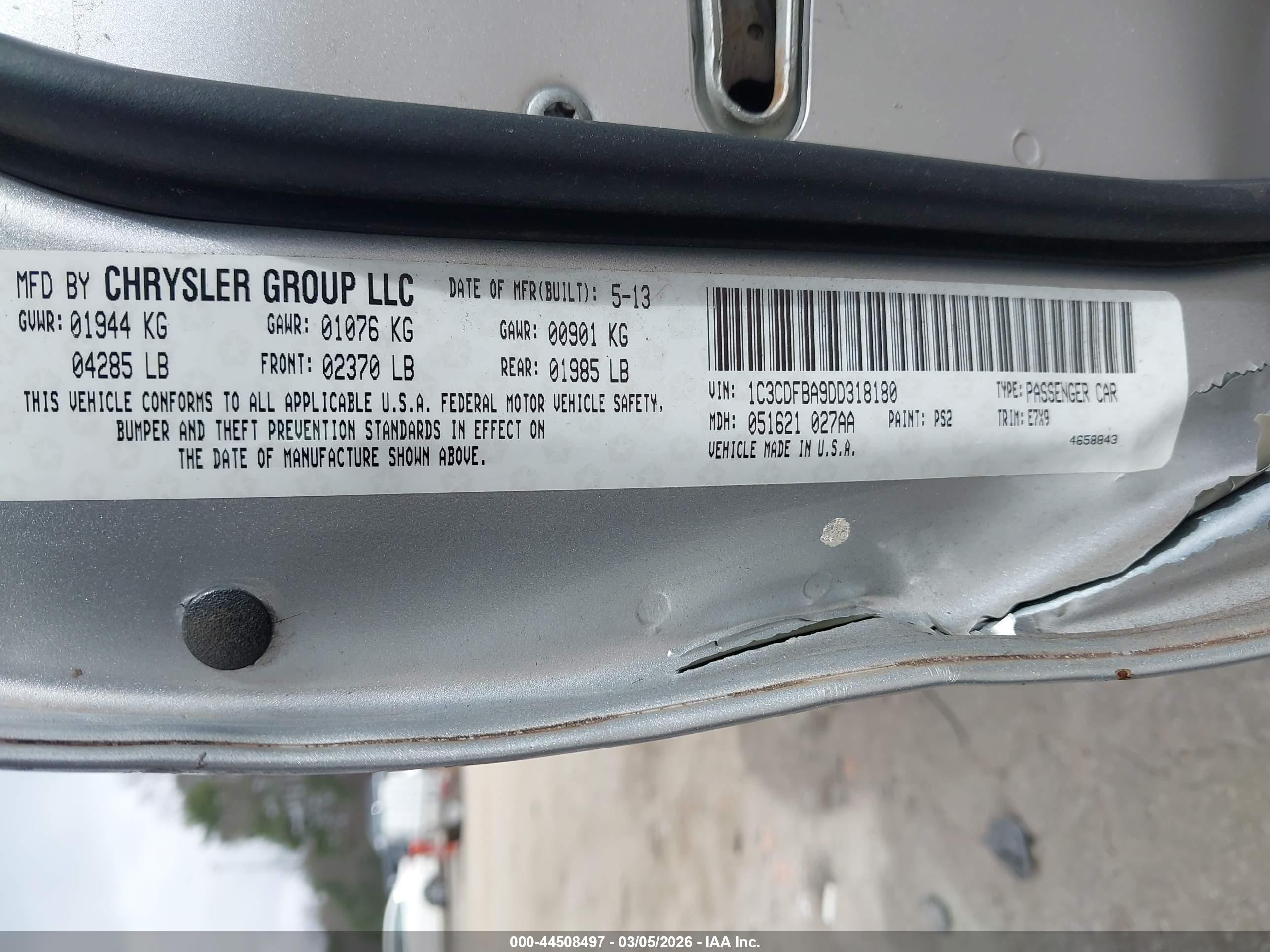2013 Dodge Dart Sxt Silver vin: 1C3CDFBA9DD318180