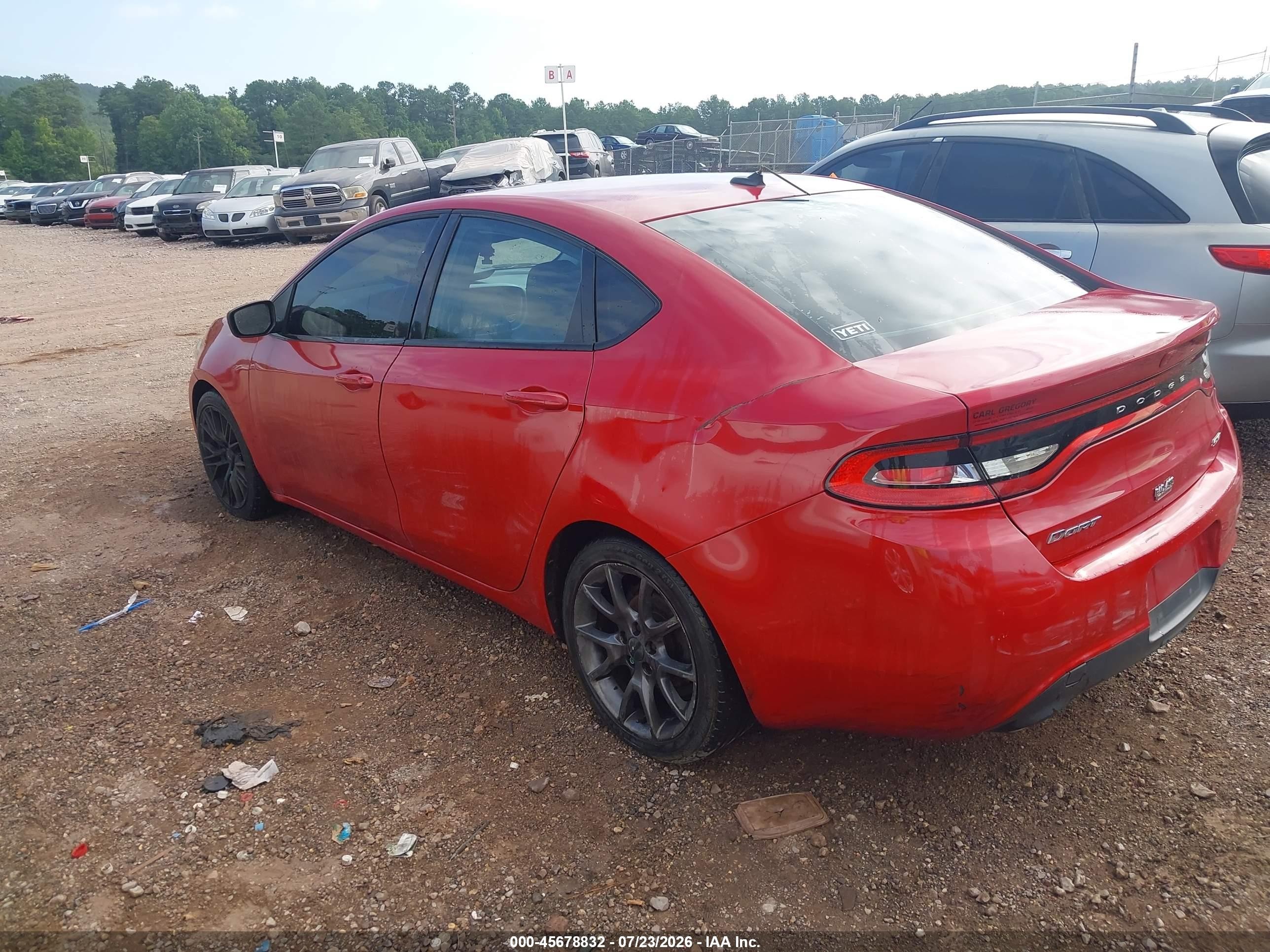 2013 Dodge Dart Sxt Red vin: 1C3CDFBA9DD329938