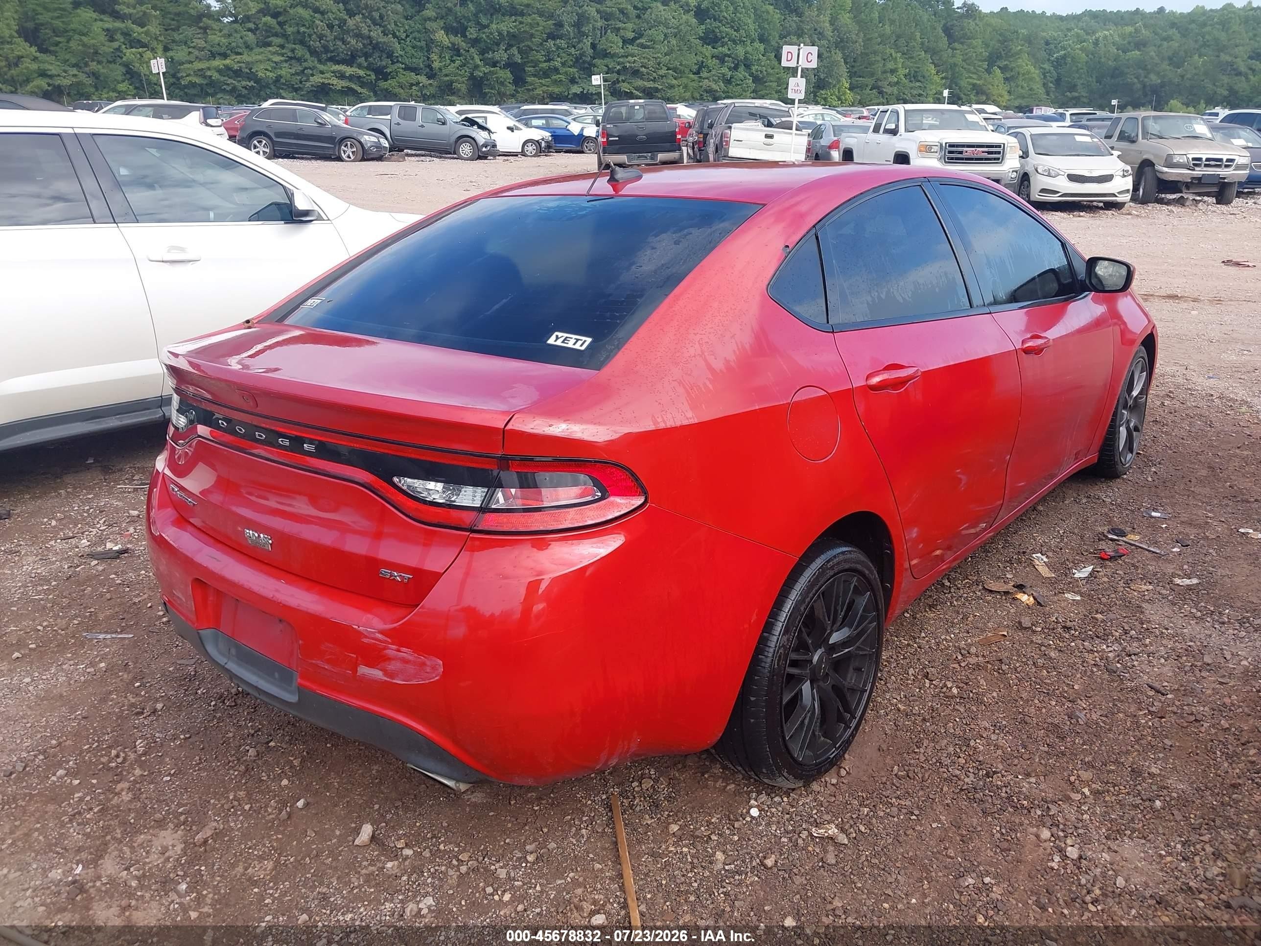 2013 Dodge Dart Sxt Red vin: 1C3CDFBA9DD329938