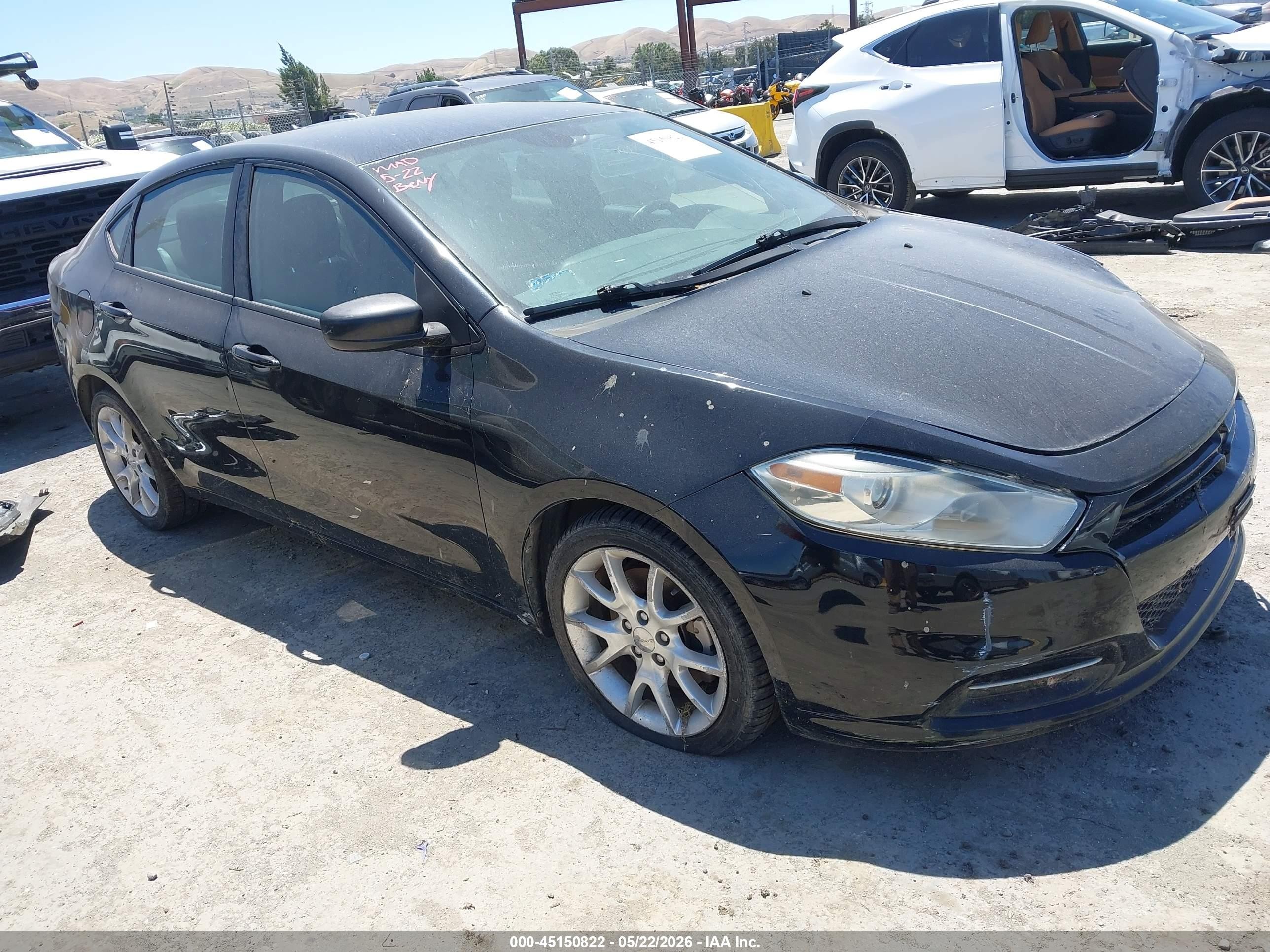 2013 Dodge Dart Sxt Black vin: 1C3CDFBAXDD194503