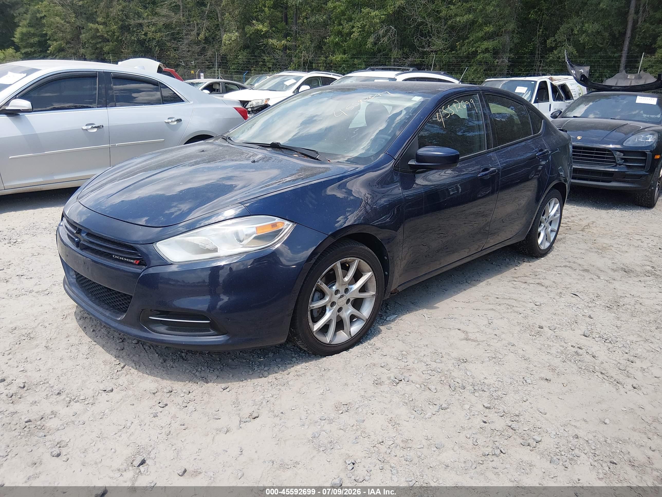 2013 Dodge Dart Sxt Blue vin: 1C3CDFBAXDD194615
