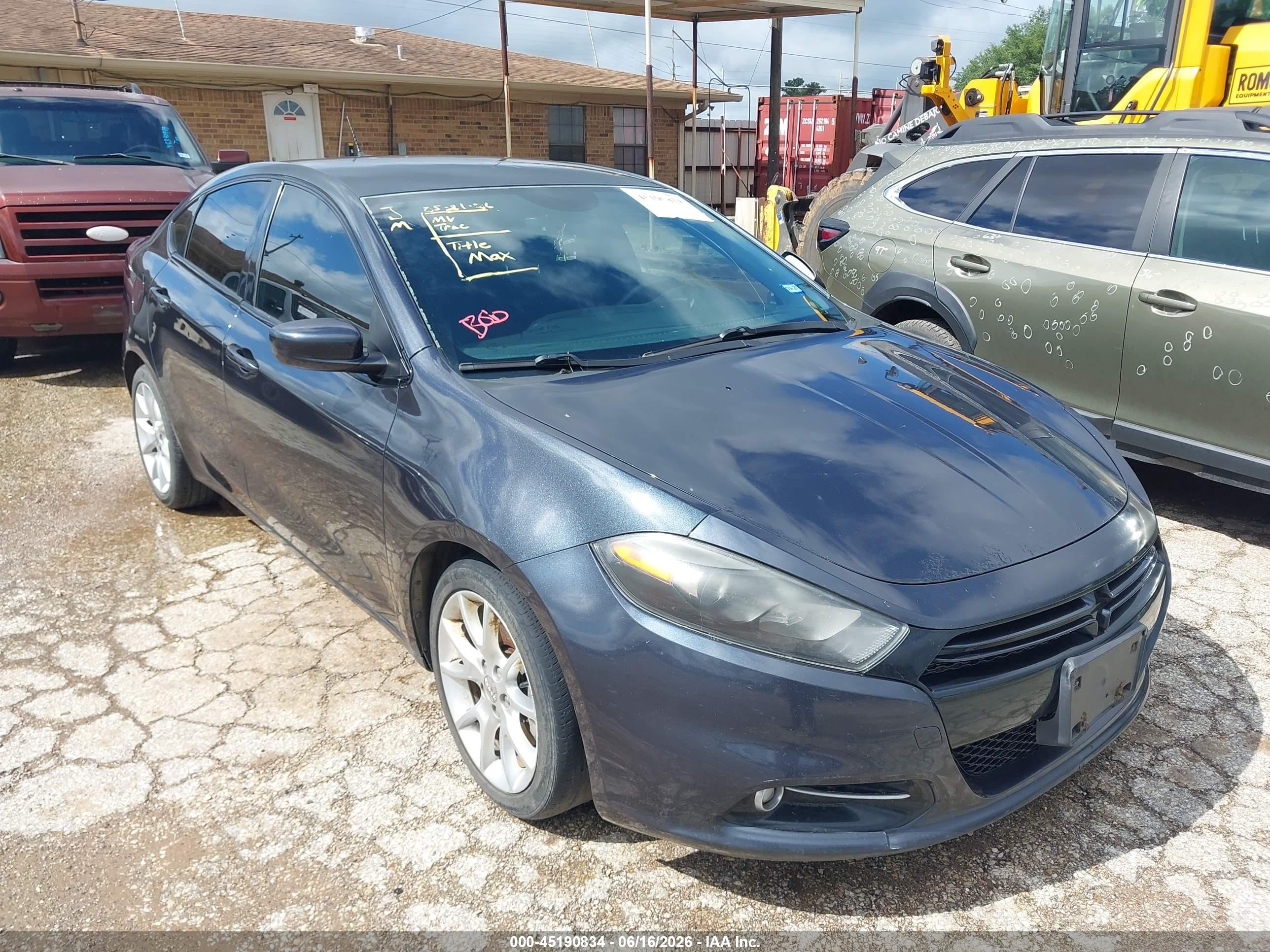 2013 Dodge Dart Rallye Blue vin: 1C3CDFBAXDD259043