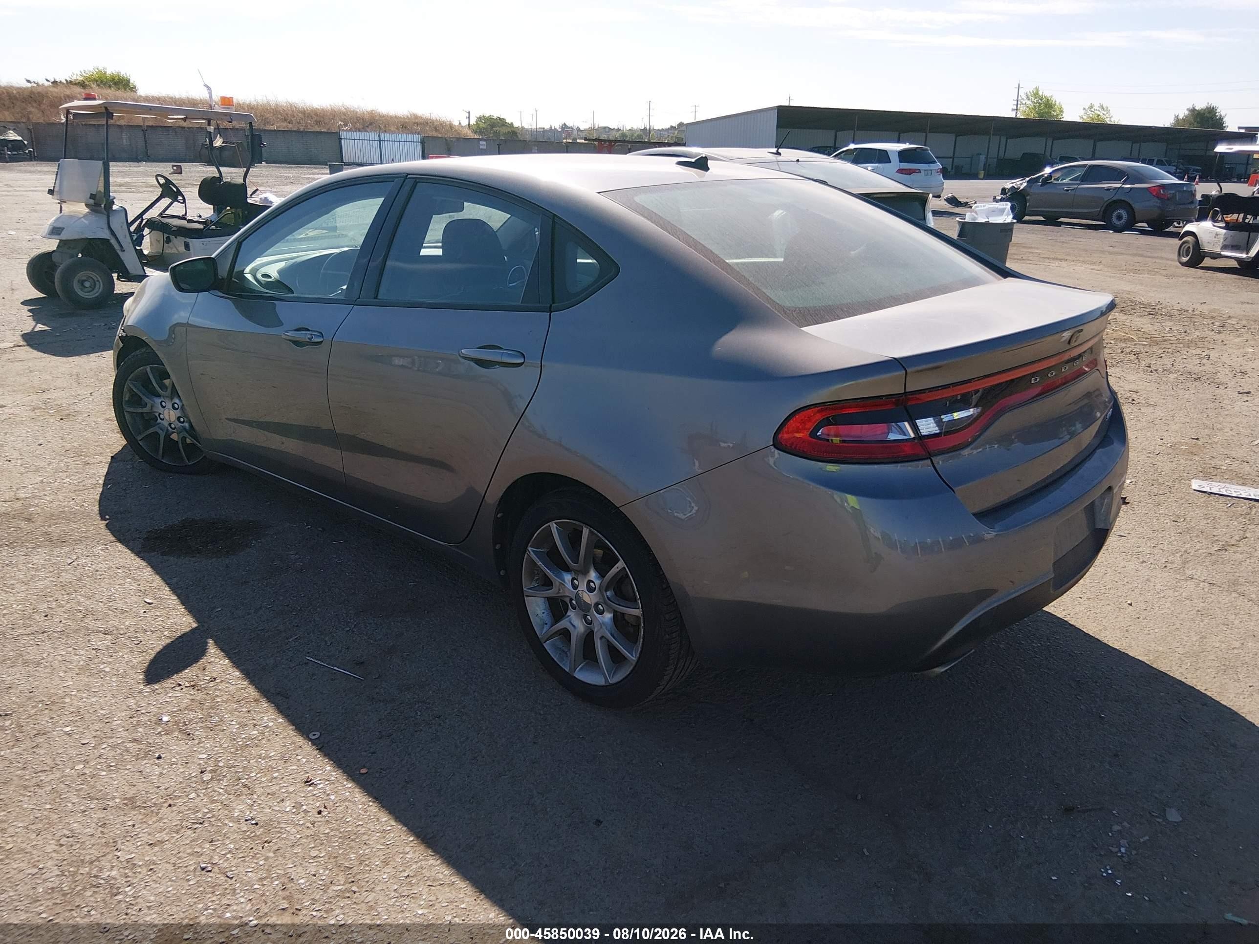 2013 Dodge Dart Sxt Gray vin: 1C3CDFBAXDD288106