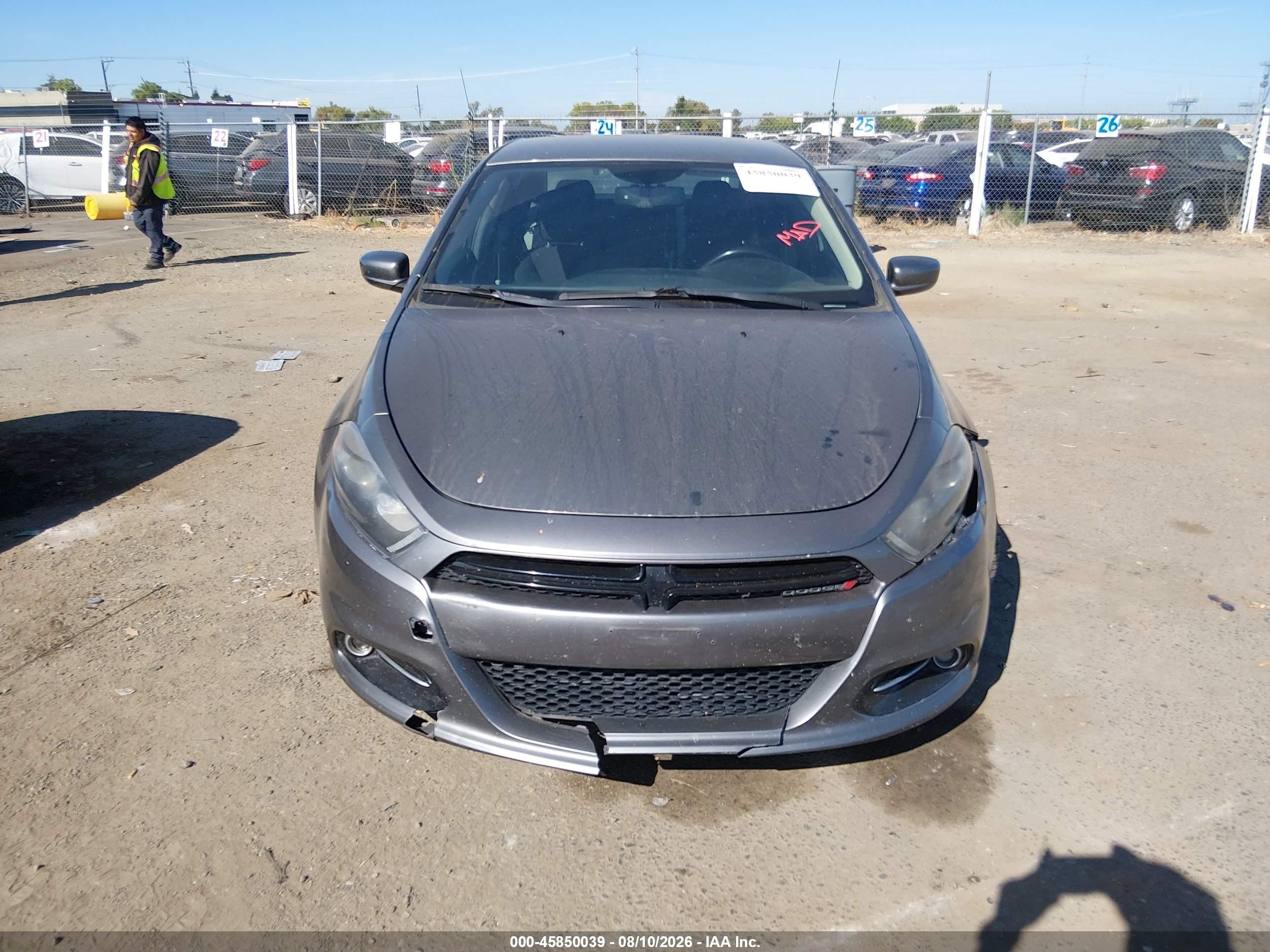 2013 Dodge Dart Sxt Gray vin: 1C3CDFBAXDD288106