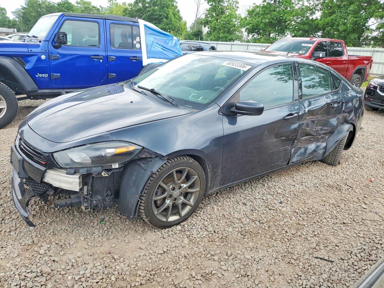 2013 Dodge Dart Sxt Gray vin: 1C3CDFBAXDD336378