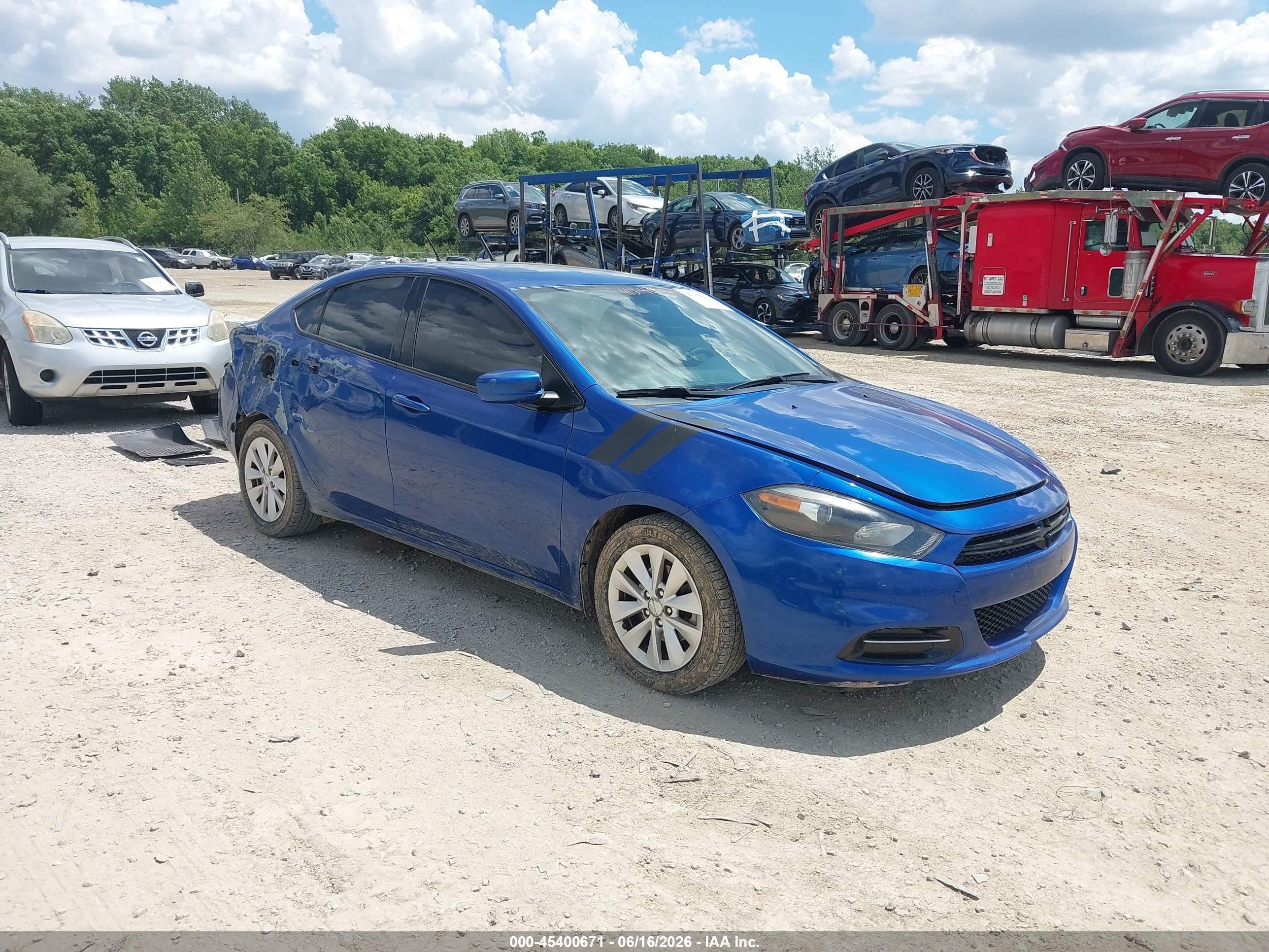 2014 Dodge Dart Sxt Blue vin: 1C3CDFBB0ED674995